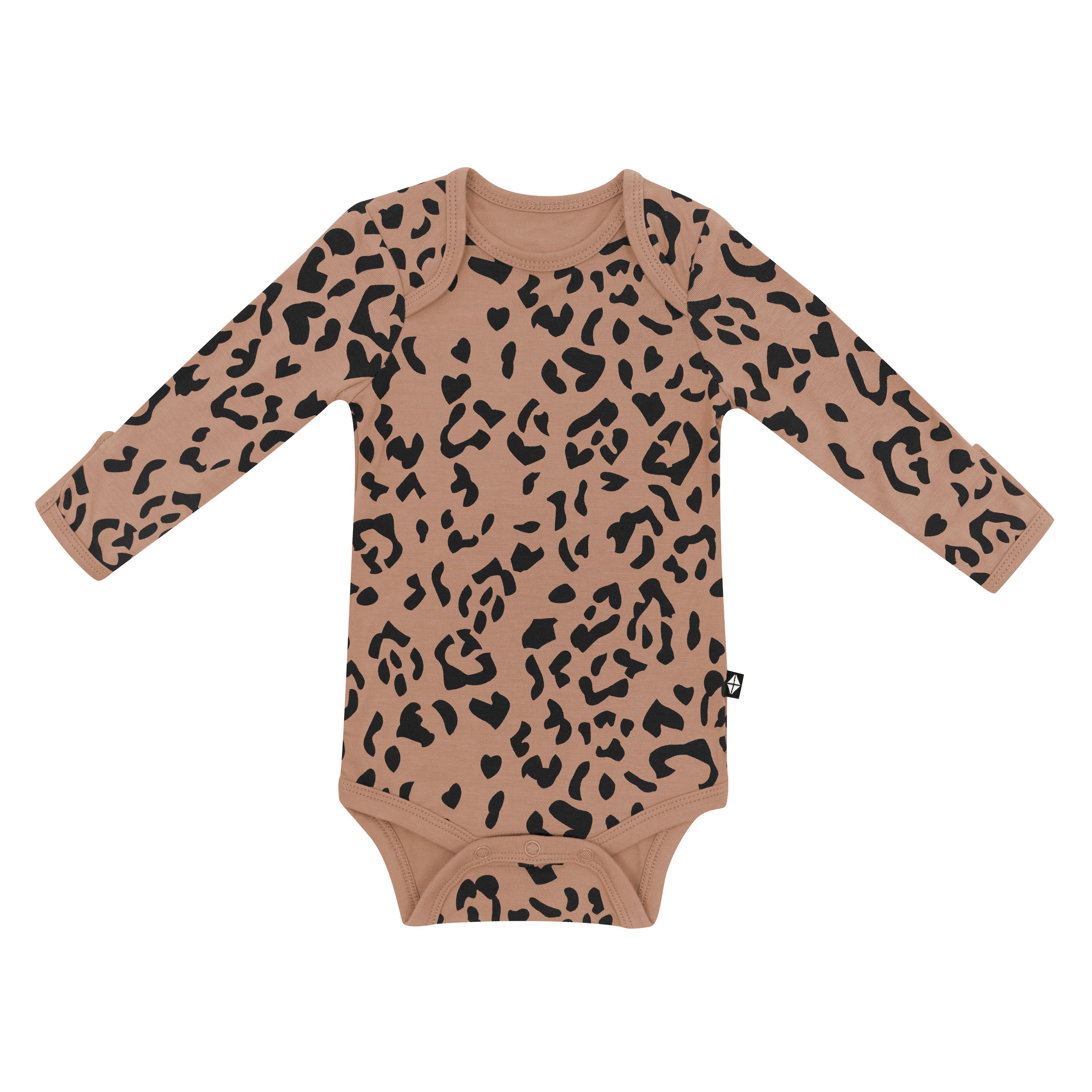 Long Sleeve Bodysuit in Latte Leopard - Image 2