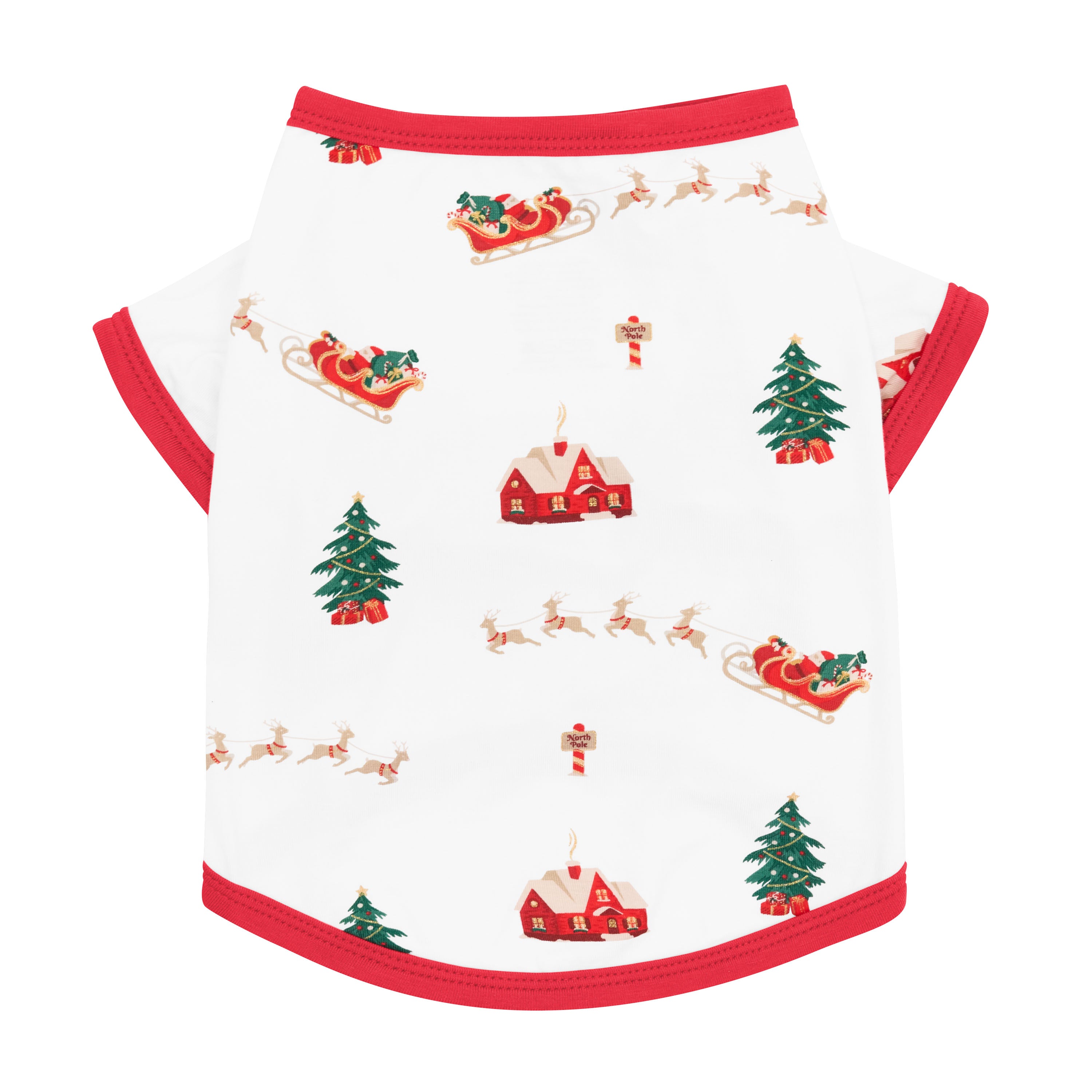 Dog Tee in Santa Sleigh - Image 2