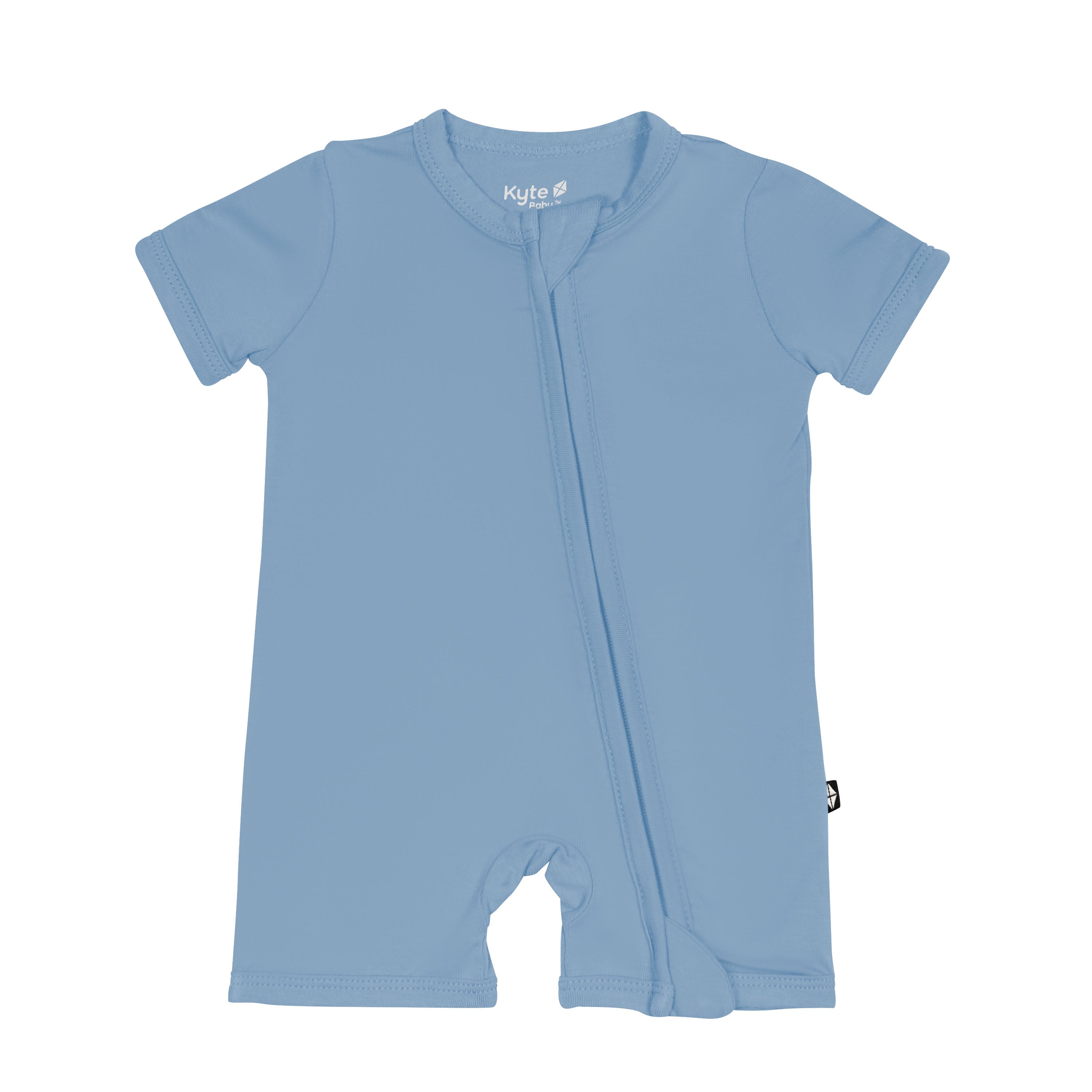 Zippered Shortall Romper in Slate - Image 2