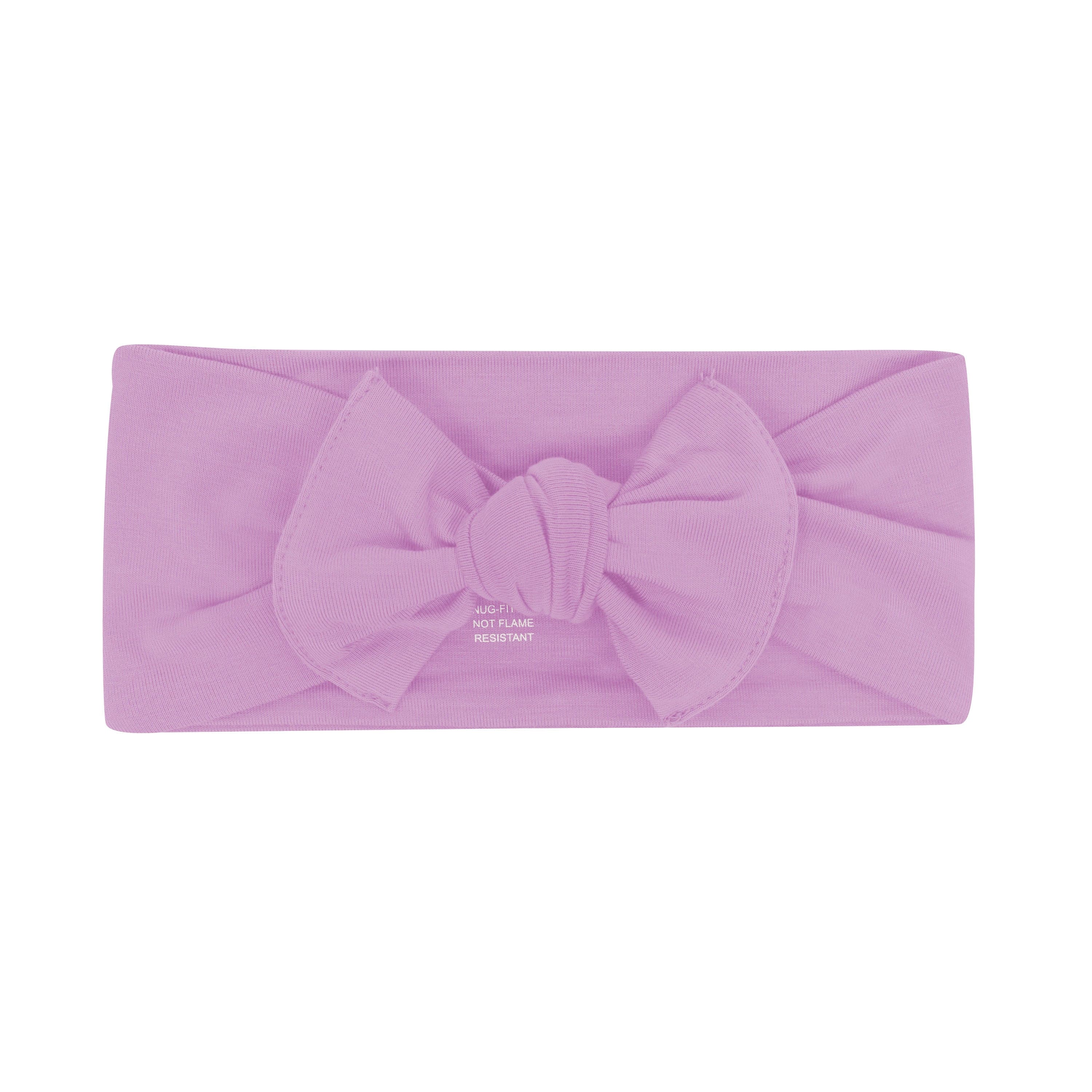 Knotted Bow Headband in Poi - Image 2