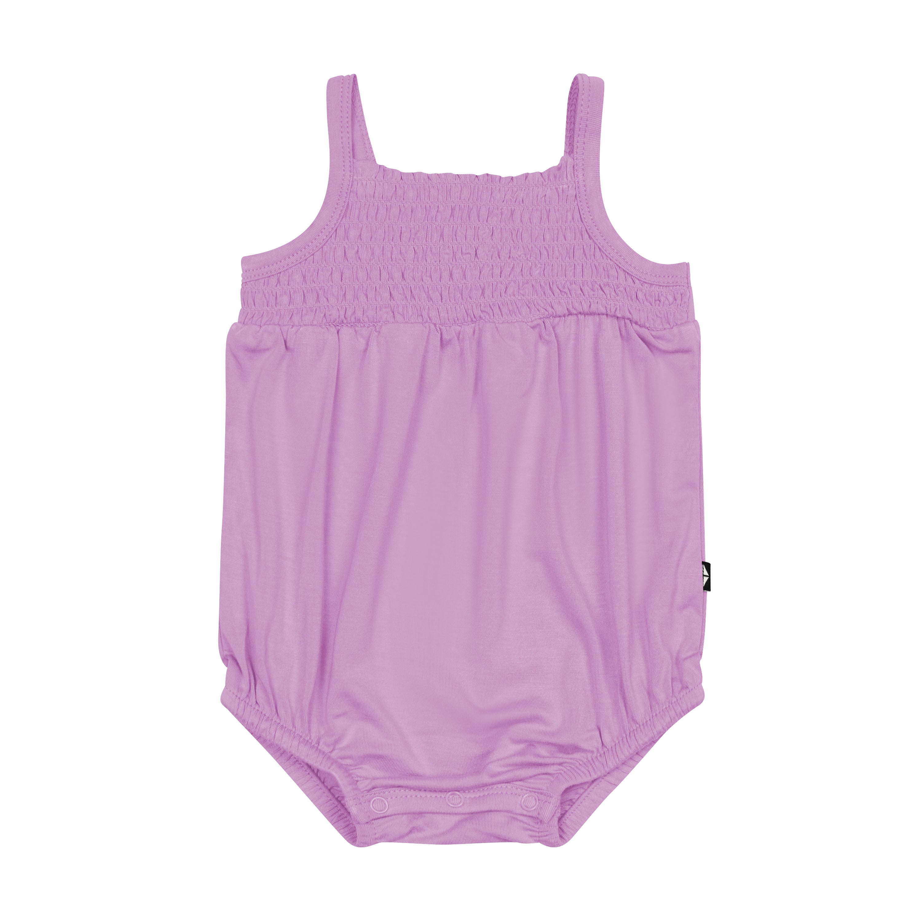 Smocked Bubble Romper in Poi - Image 2