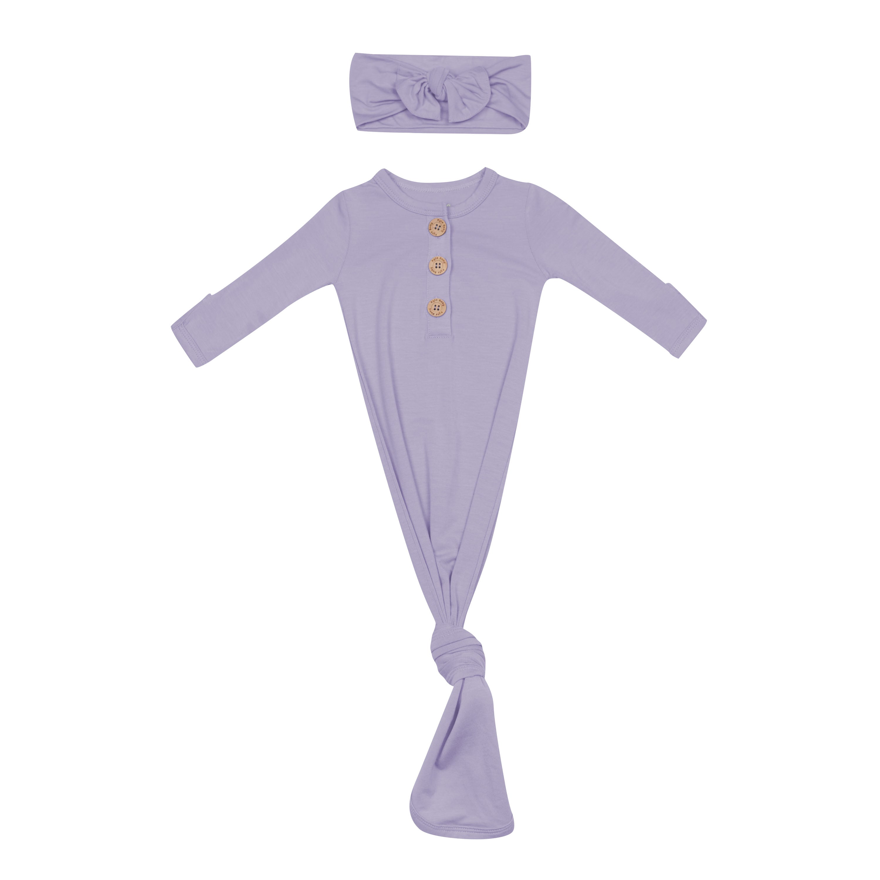 Knotted Gown with Bow Set in Taro - Image 2