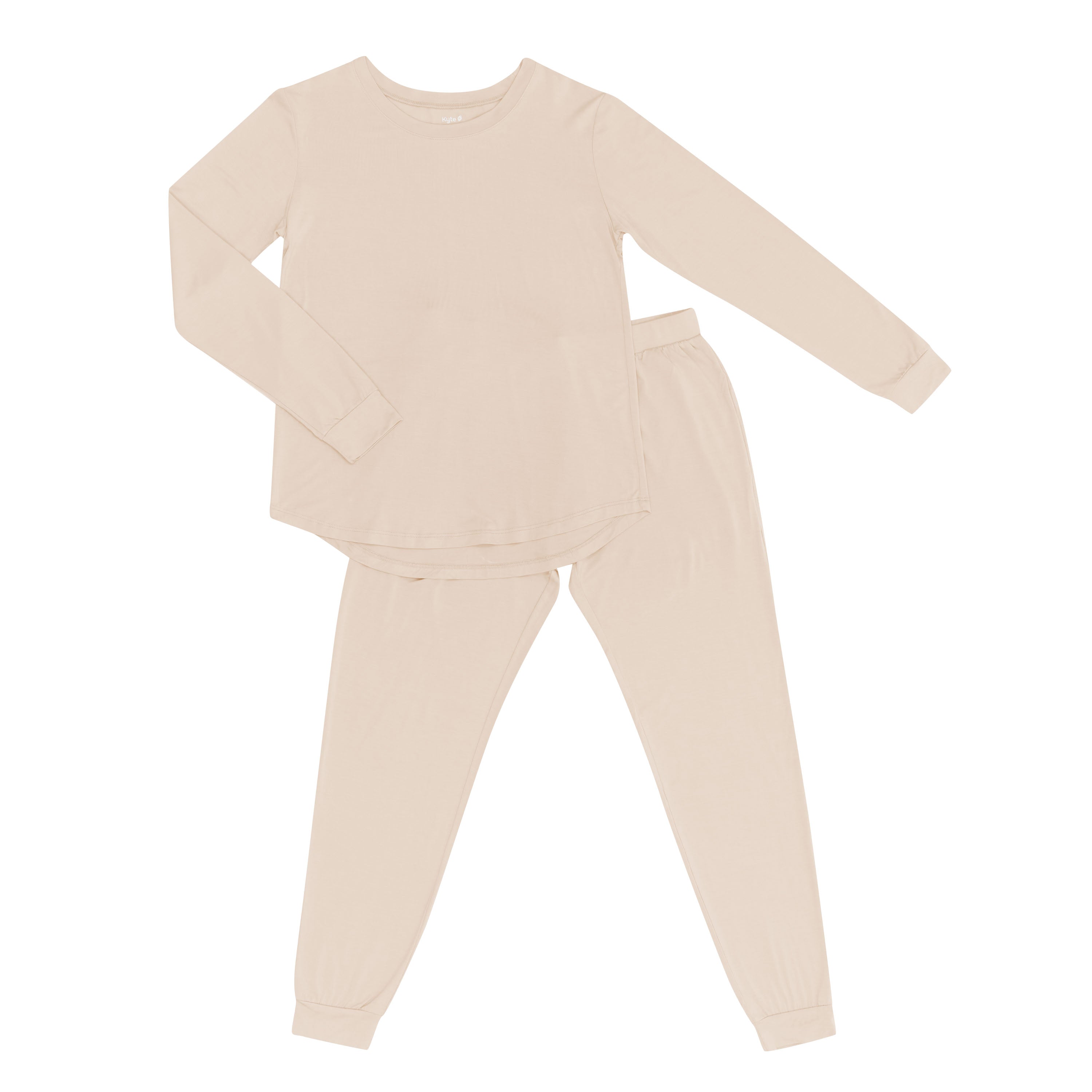 Women's Jogger Pajama Set in Bisque - Image 2