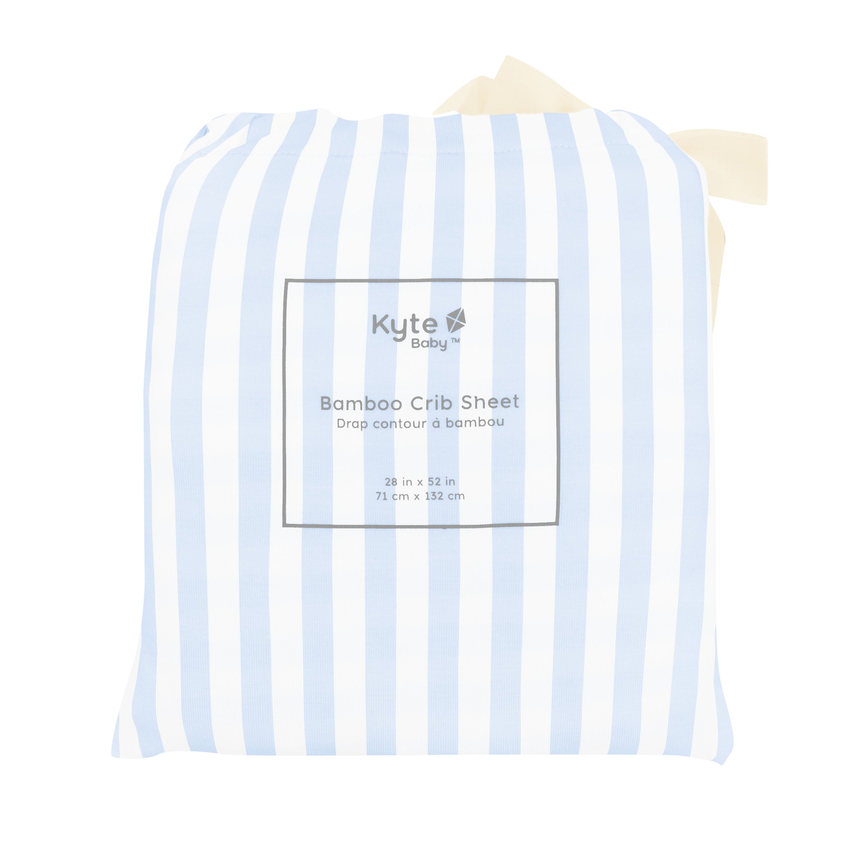 Crib Sheet in Small Mist Stripe - Image 5