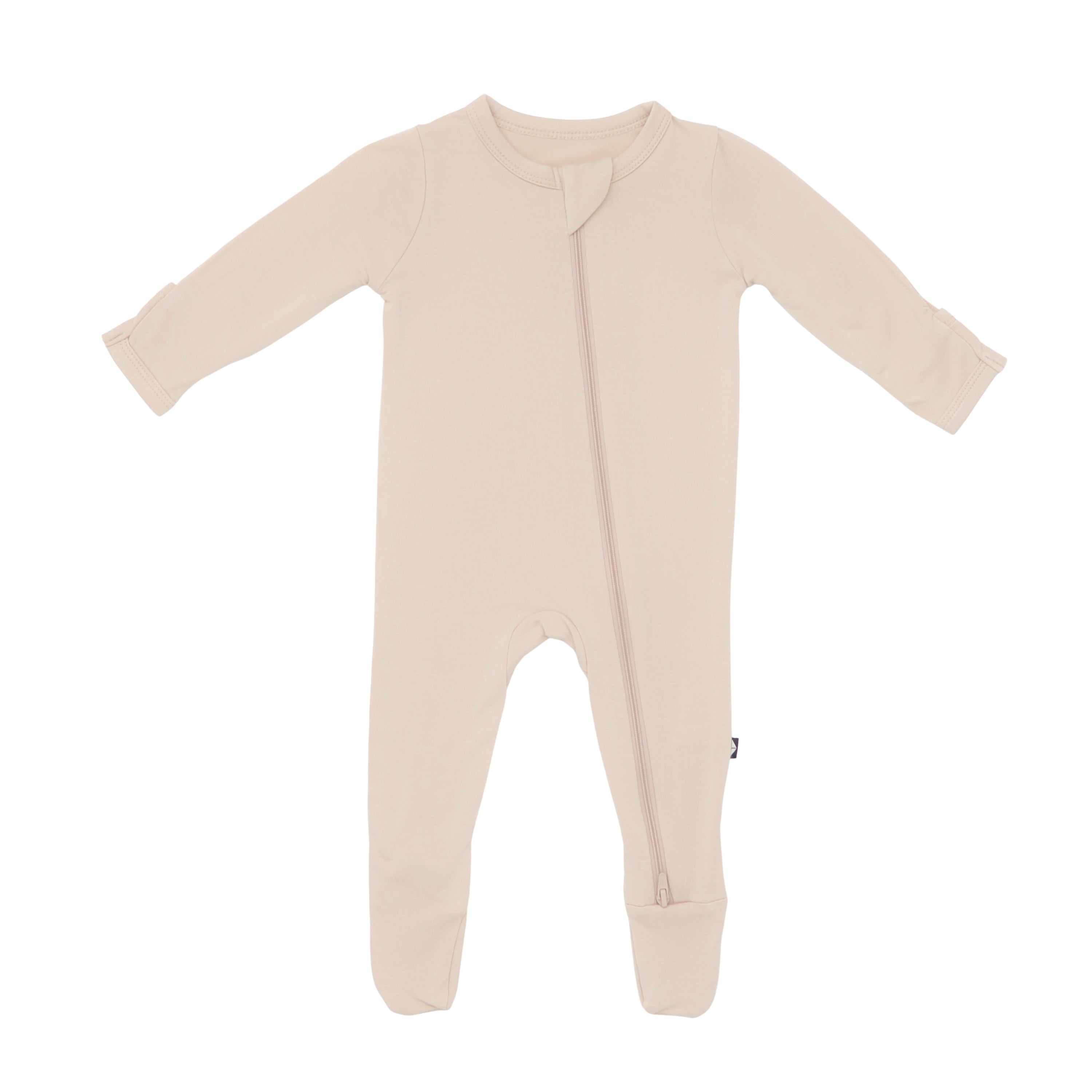 Zippered Footie in Bisque - Image 2