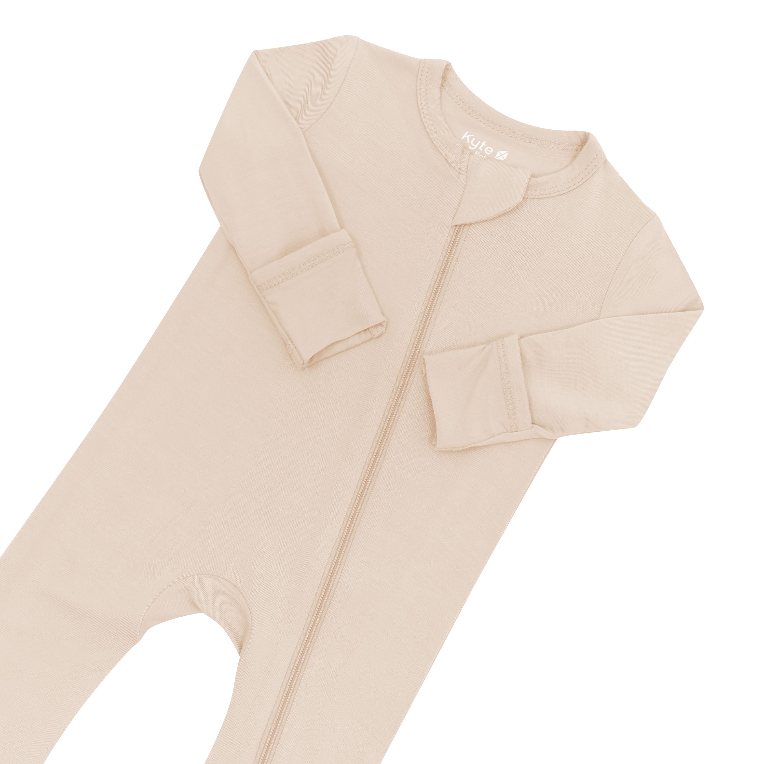Zippered Footie in Bisque - Image 5