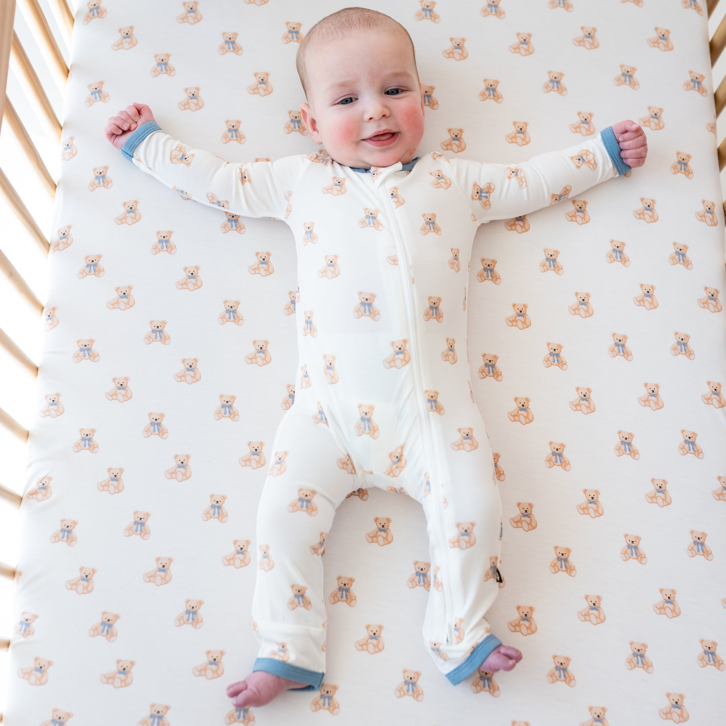 Zippered Romper in Teddy Bear