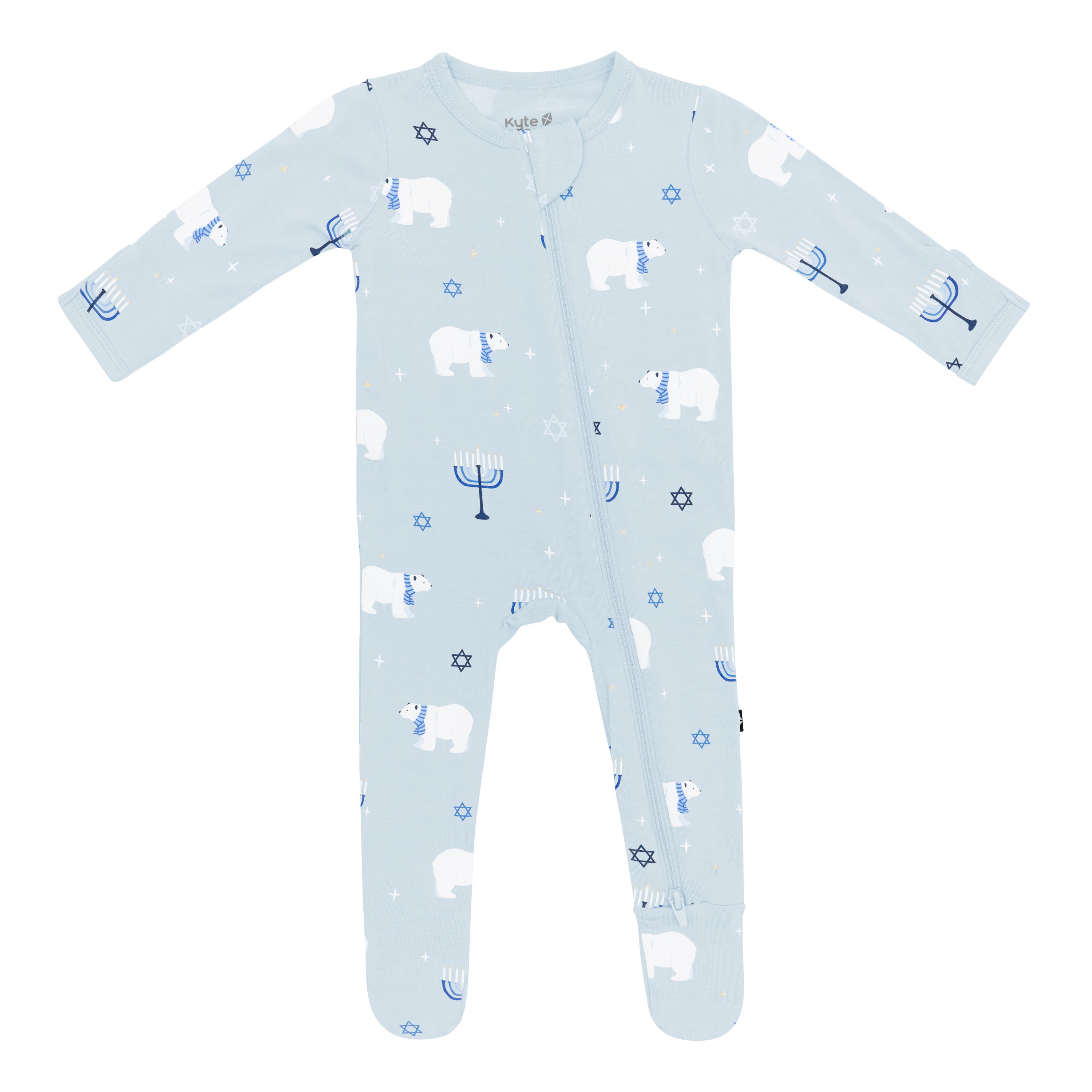 Zippered Footie in Polar Lights - Image 2