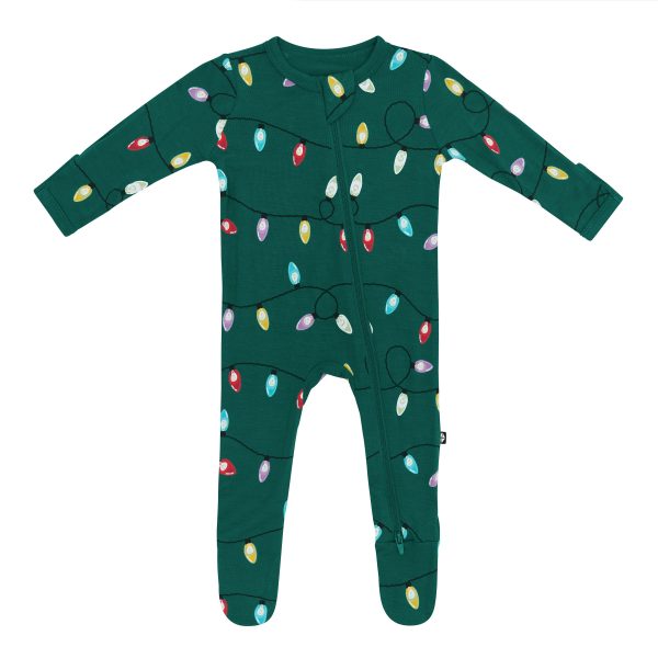 Zippered Footie in Merry and Bright