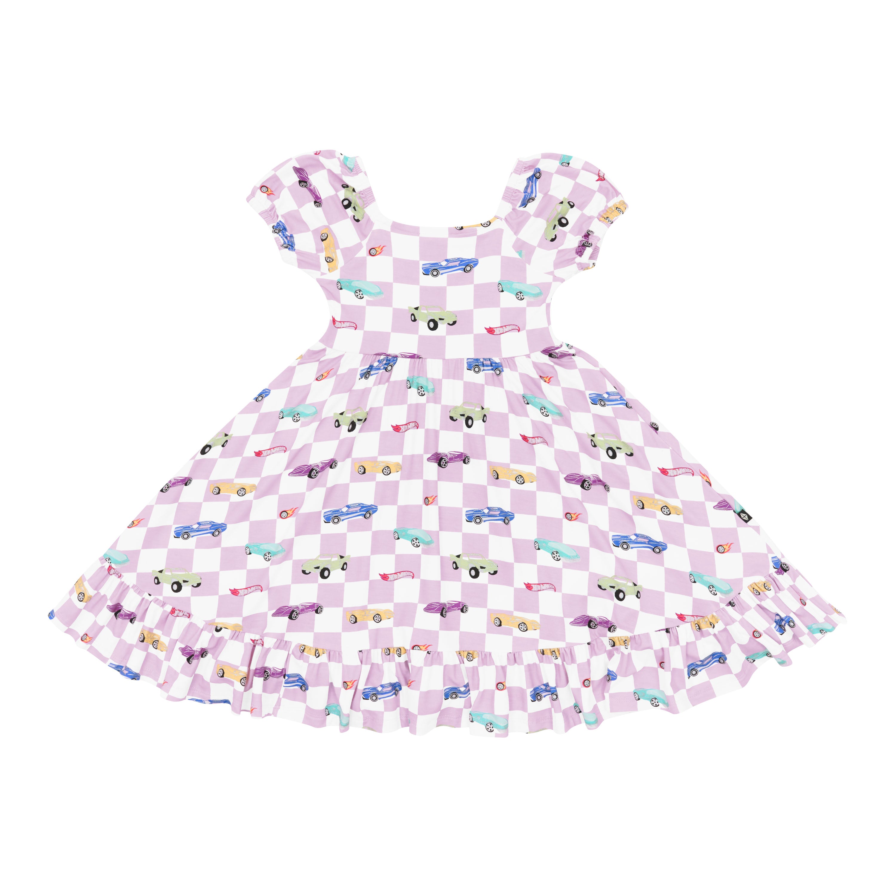 Puff Sleeve Twirl Dress in Sparkles and Speed
