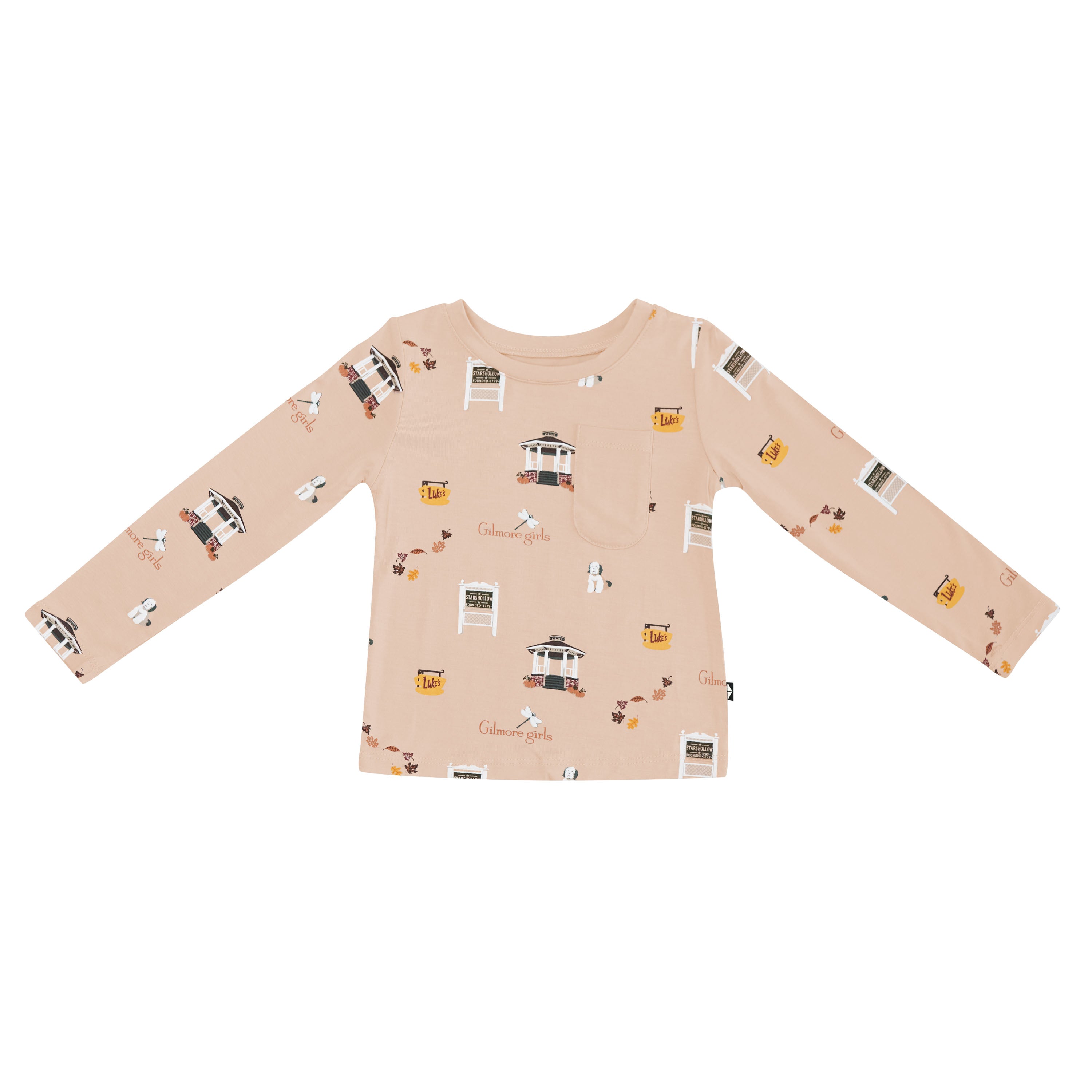Long Sleeve Toddler Crew Neck Tee in Gilmore Girls - Image 2