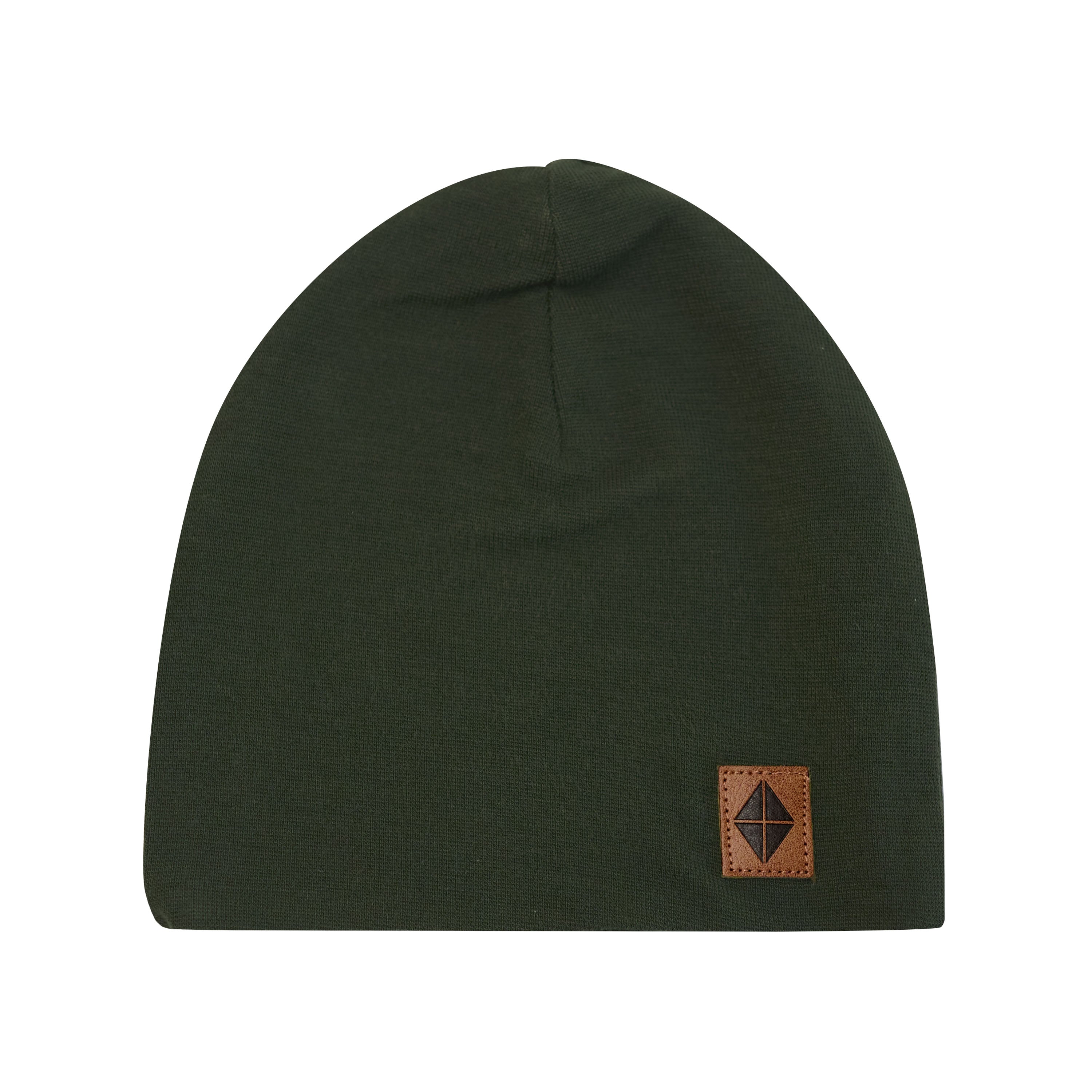 Bamboo Jersey Beanie in Fir - Image 2