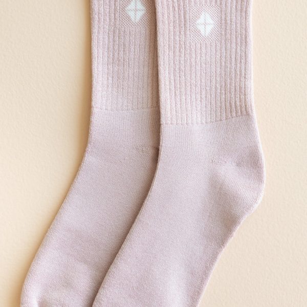 Adult Crew Socks in Blush