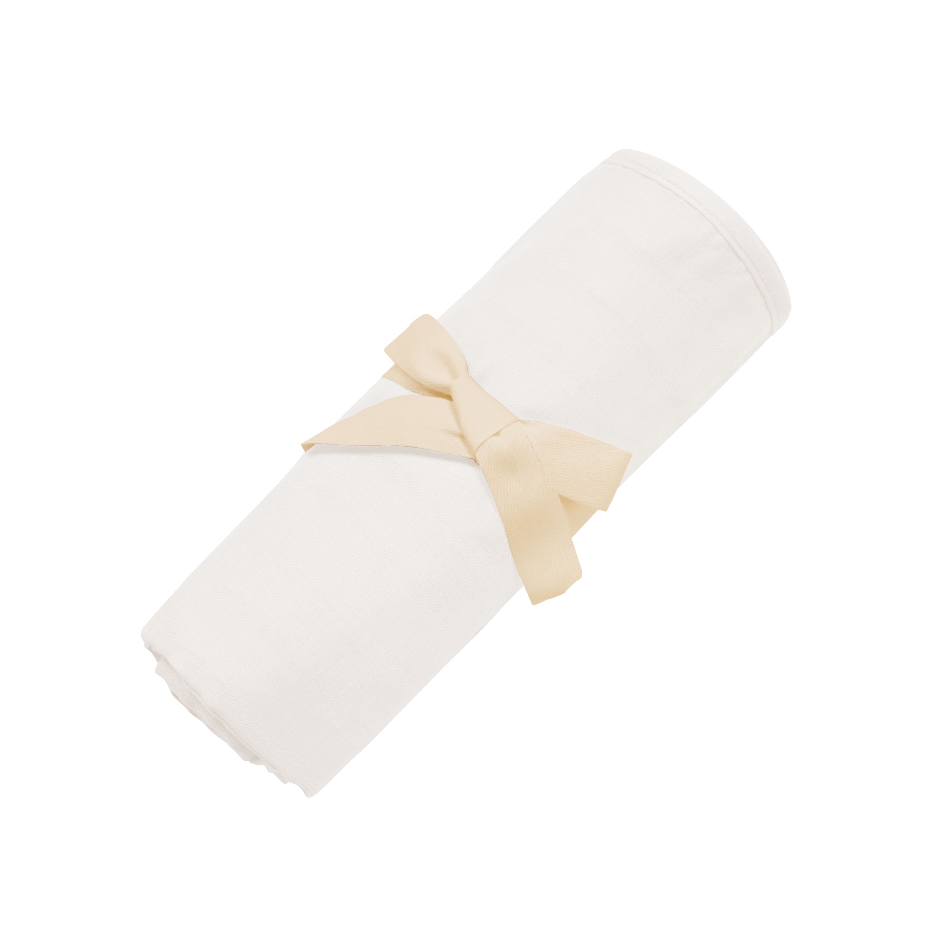 Bamboo Muslin Swaddle Blanket in Oat - Image 3