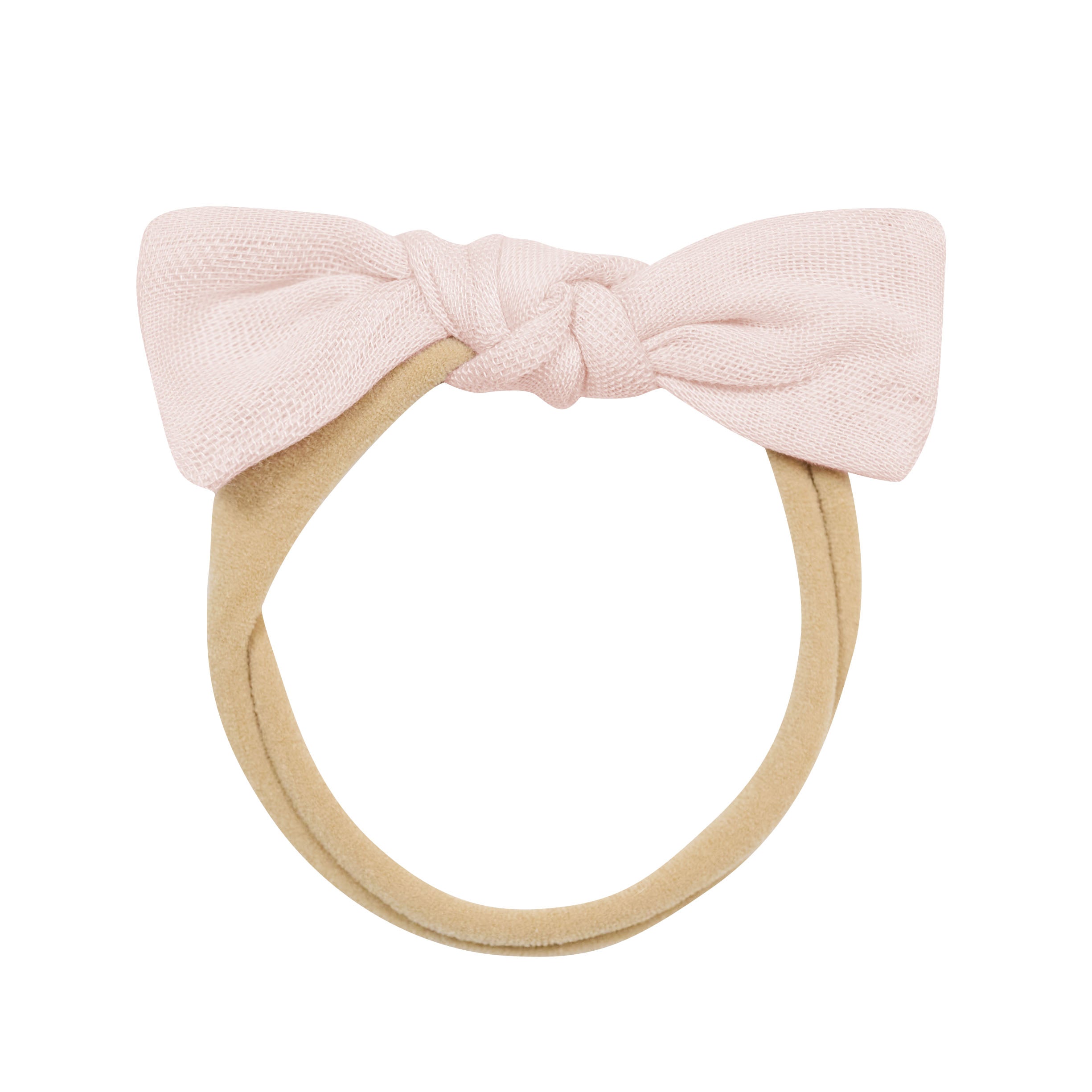 Bamboo Muslin Tiny Bow in Blush - Image 2