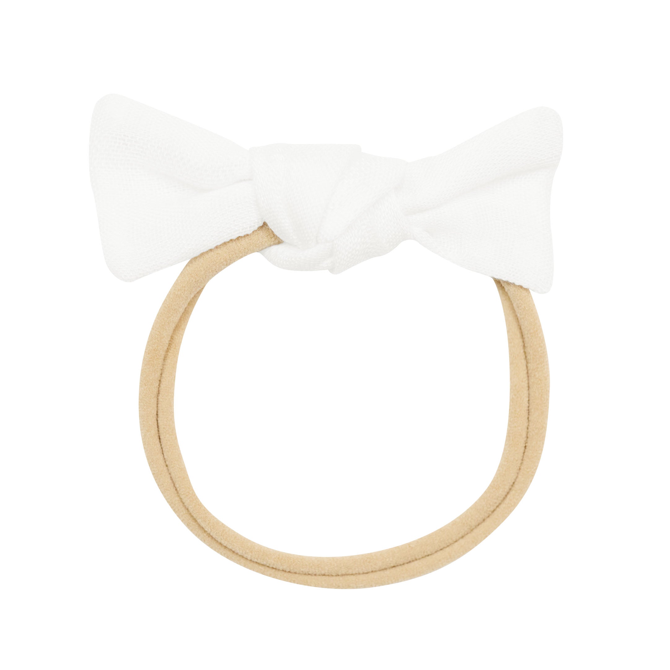 Bamboo Muslin Tiny Bow in Cloud - Image 2