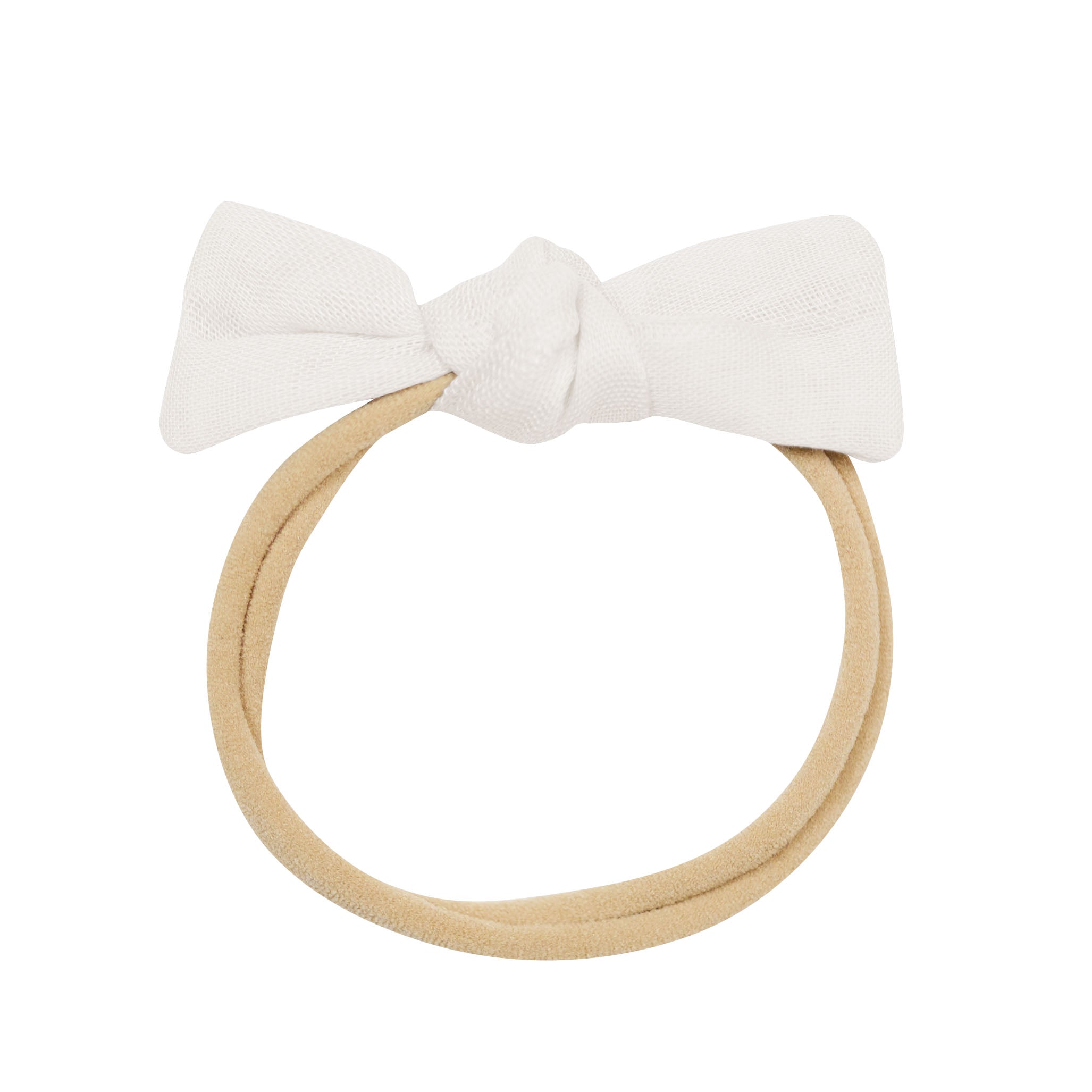 Bamboo Muslin Tiny Bow in Oat - Image 2