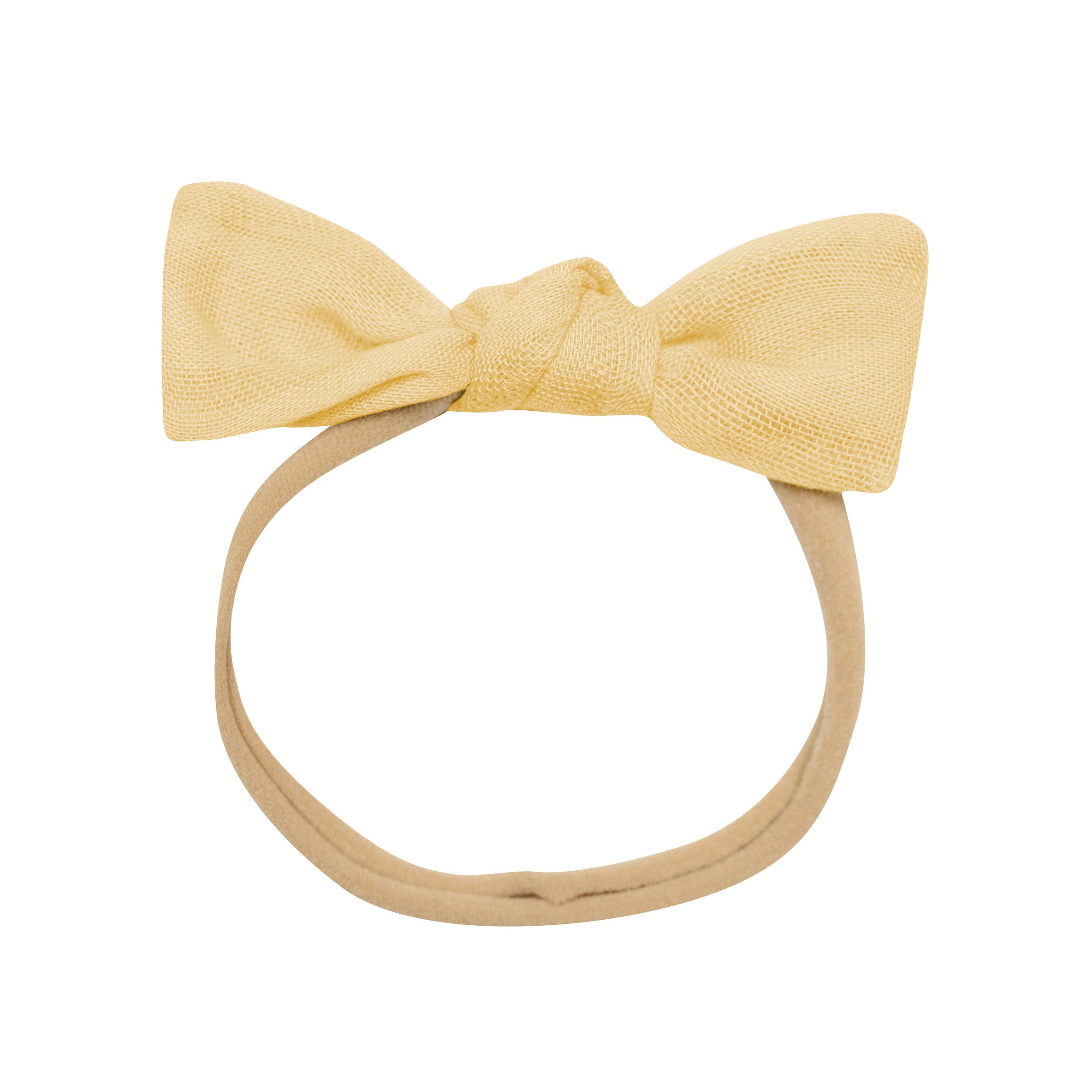 Bamboo Muslin Tiny Bow in Sandcastle - Image 2
