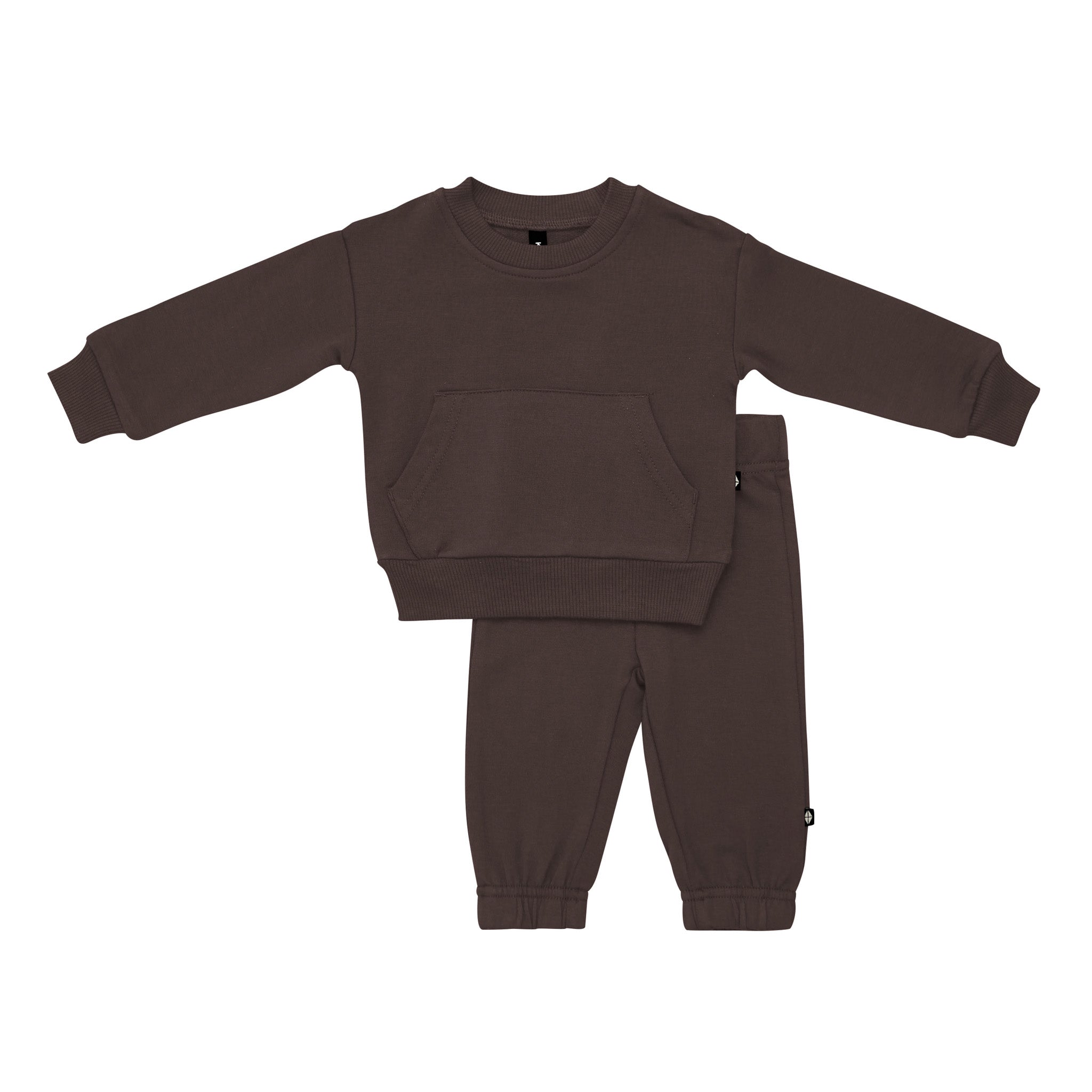 French Terry Jogger Set in Espresso - Image 2
