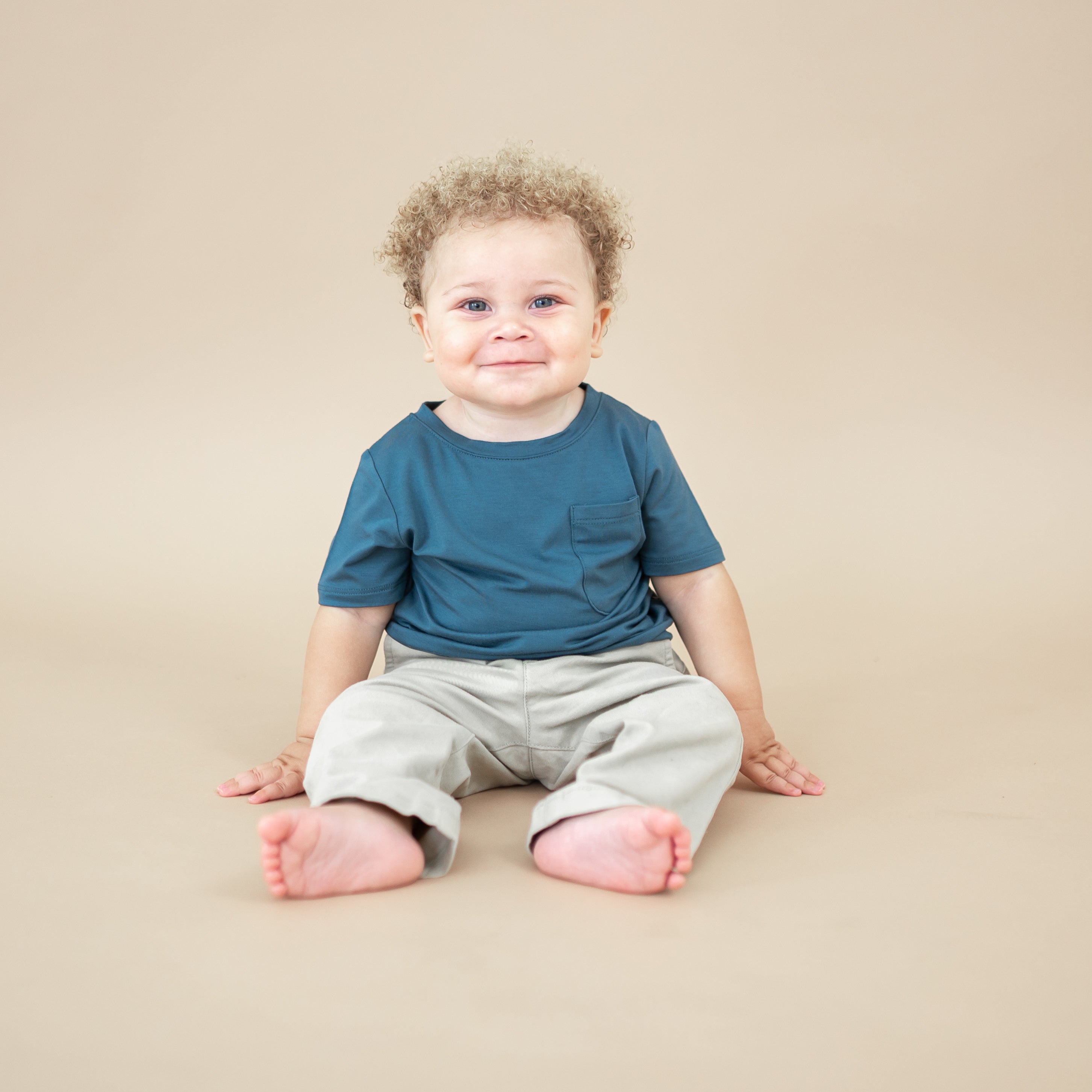Toddler Crew Neck Tee in Atlantic - Image 3