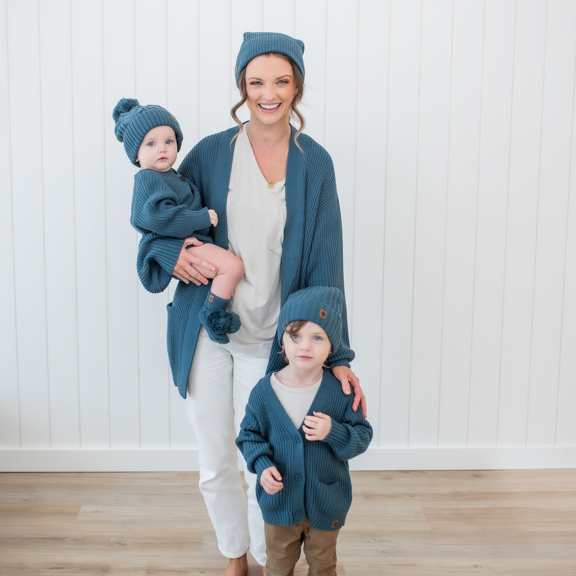 Chunky Knit Oversized Cardigan in Atlantic - Image 3
