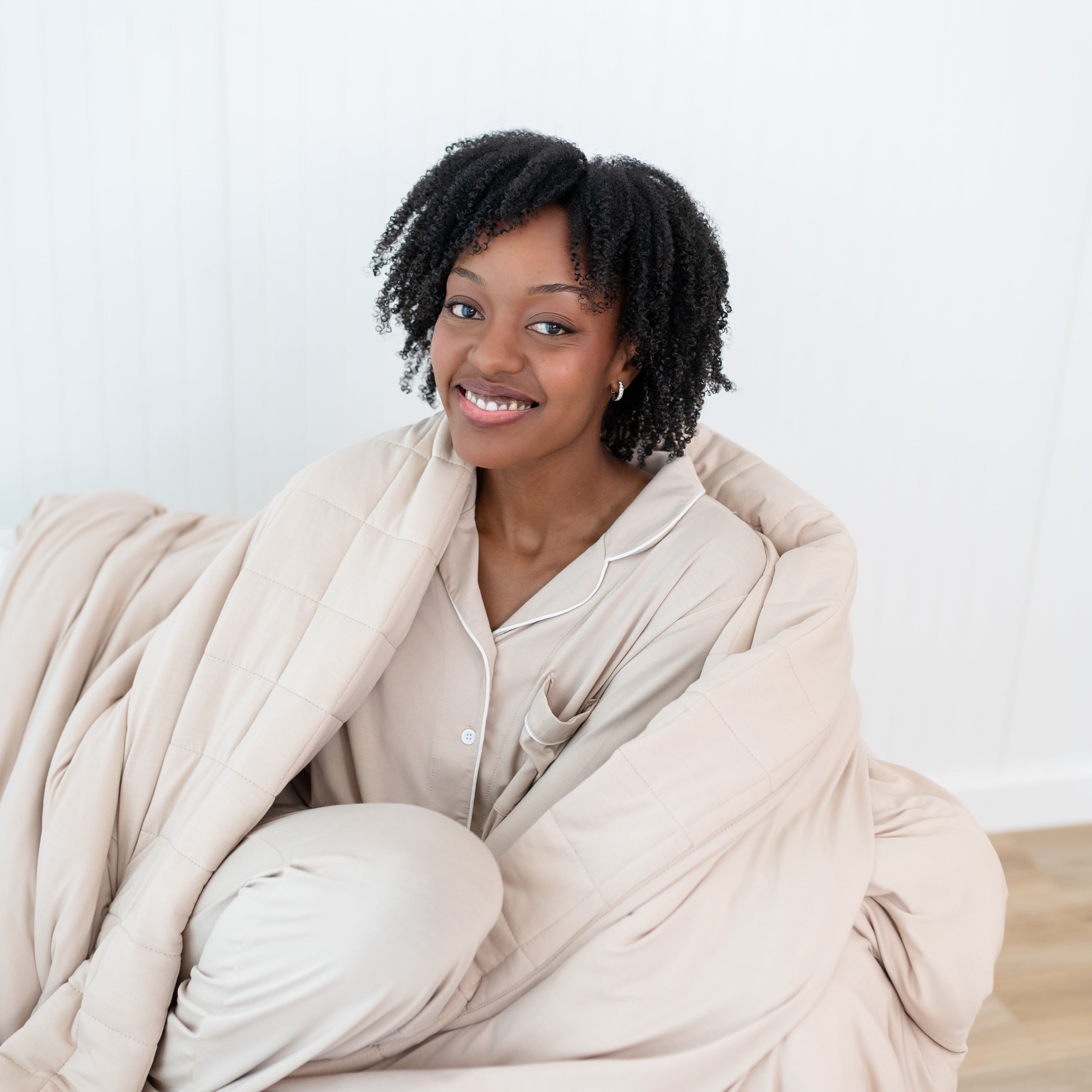 Adult Quilted Blanket in Bisque 2.5 - Image 3