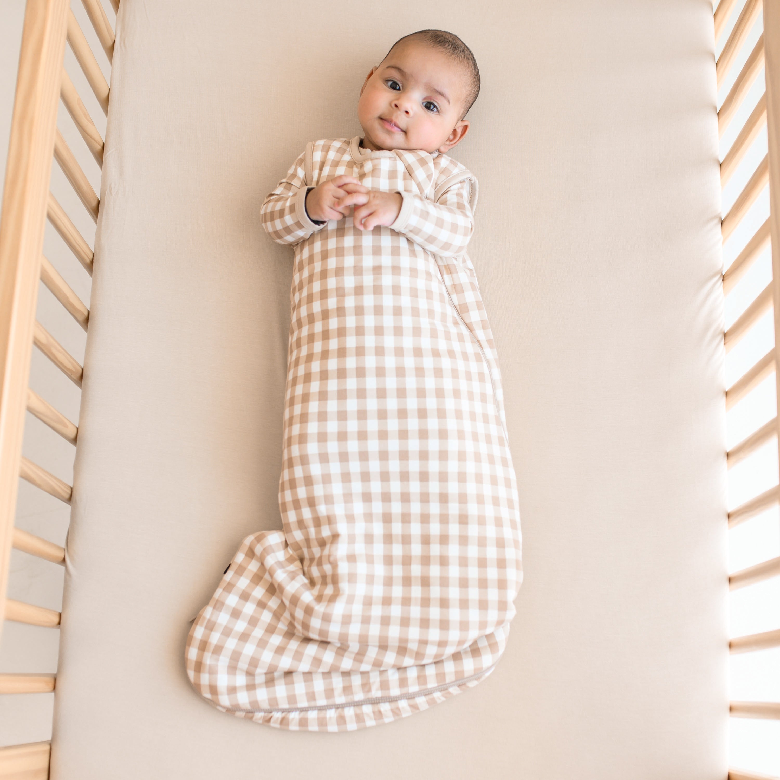 Sleep Bag in Gingham Bisque 1.0 - Image 4