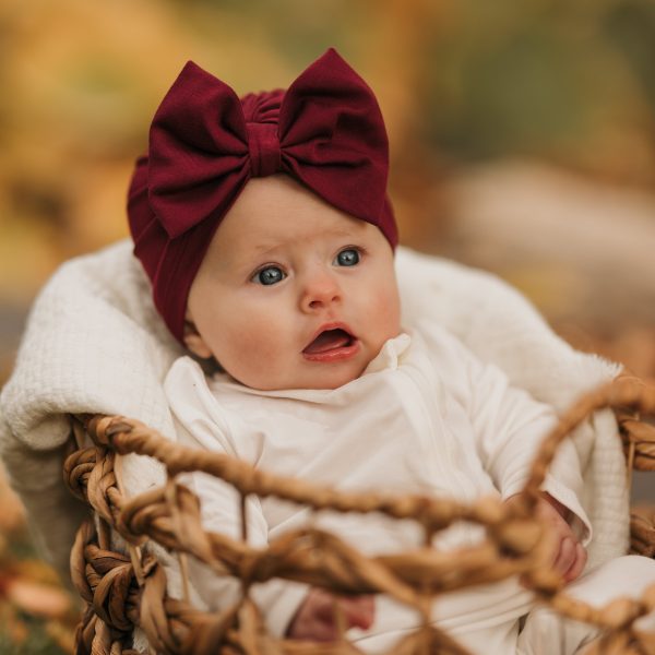 Bow Headwrap in Burgundy