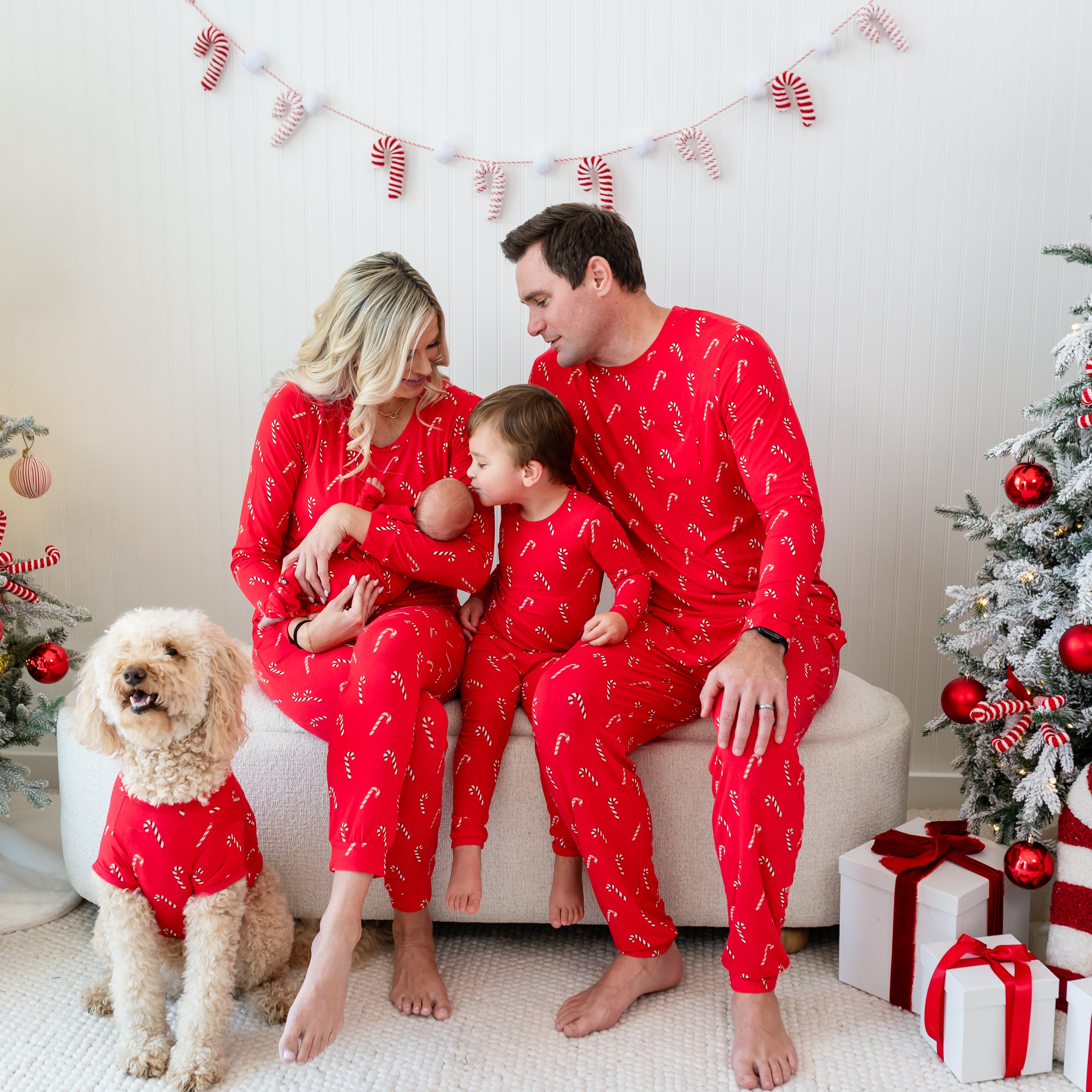 Long Sleeve Pajamas in Candy Cane - Image 4