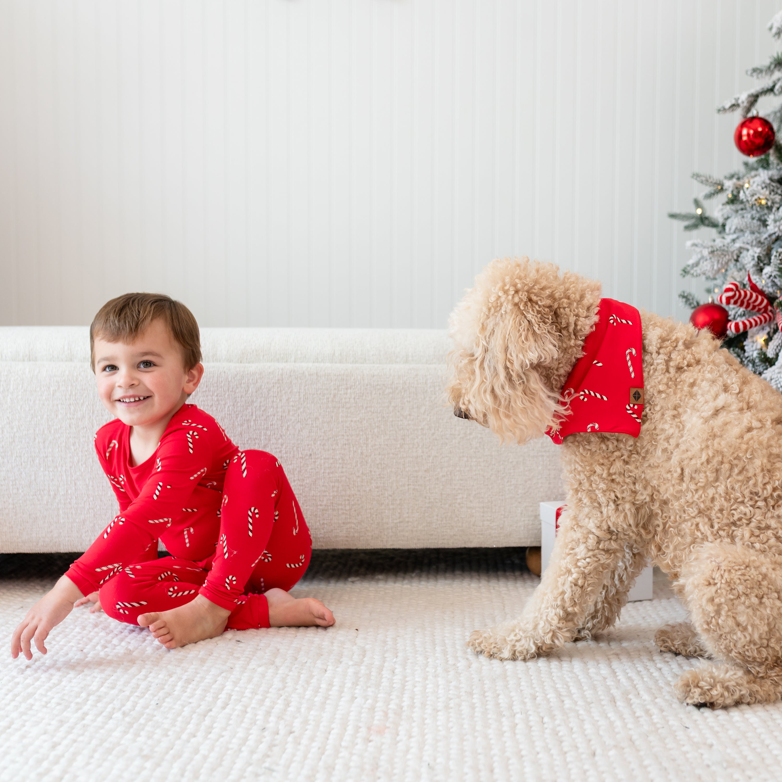 Long Sleeve Pajamas in Candy Cane - Image 5