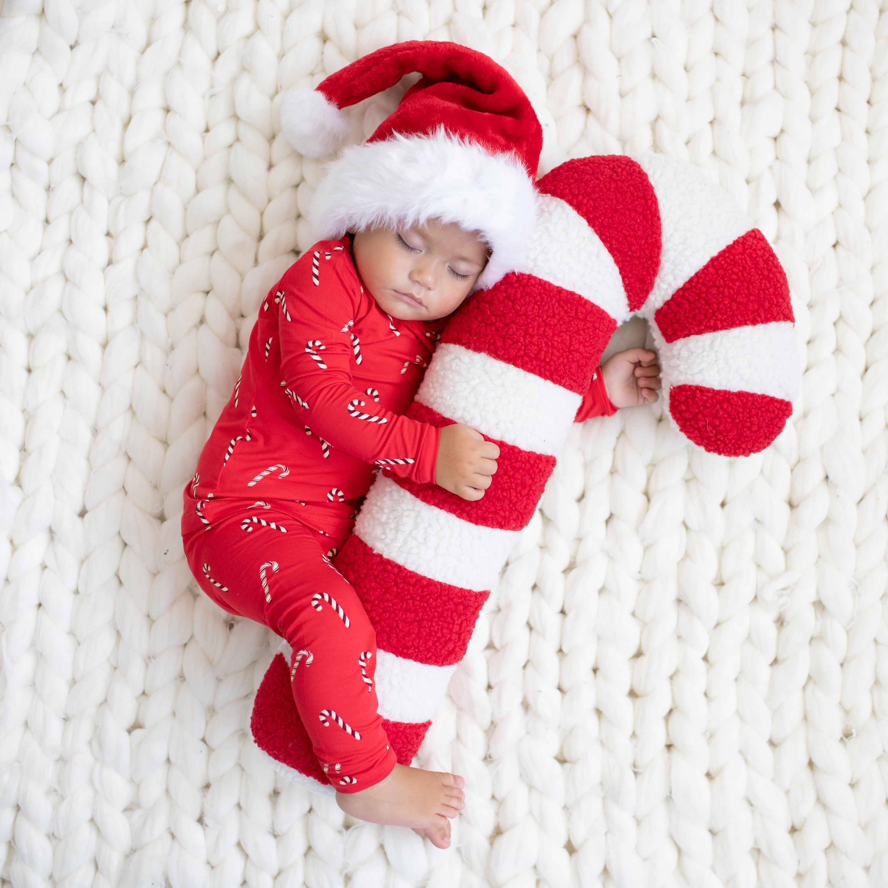 Long Sleeve Pajamas in Candy Cane - Image 6