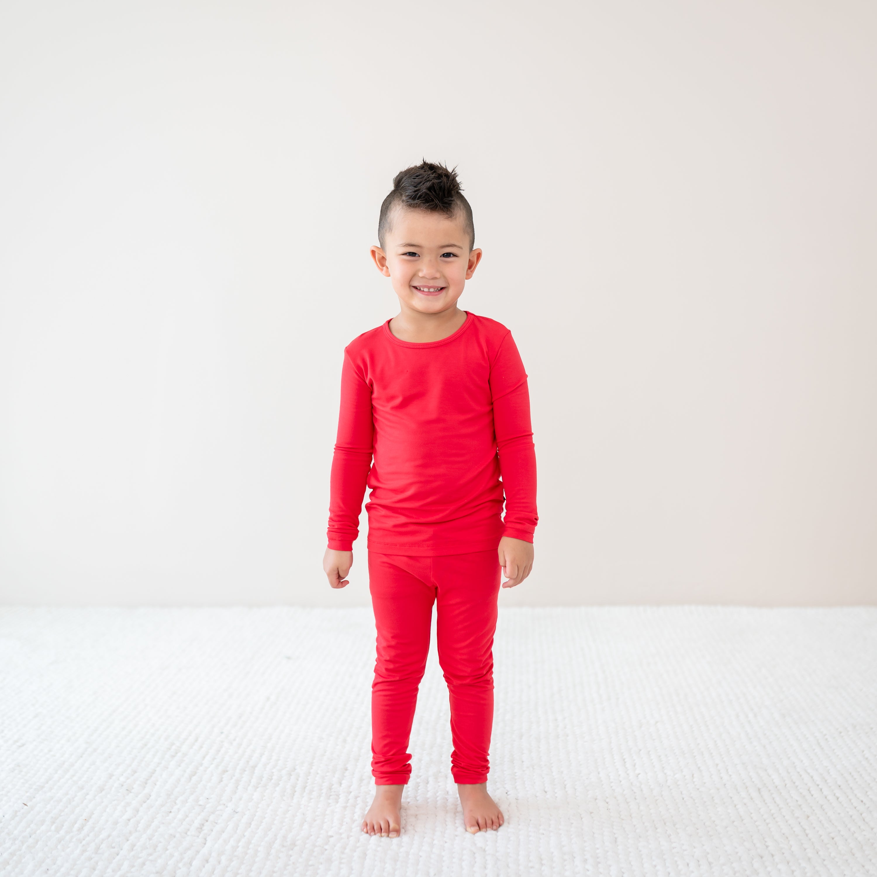 Long Sleeve Pajamas in Cardinal - Image 6