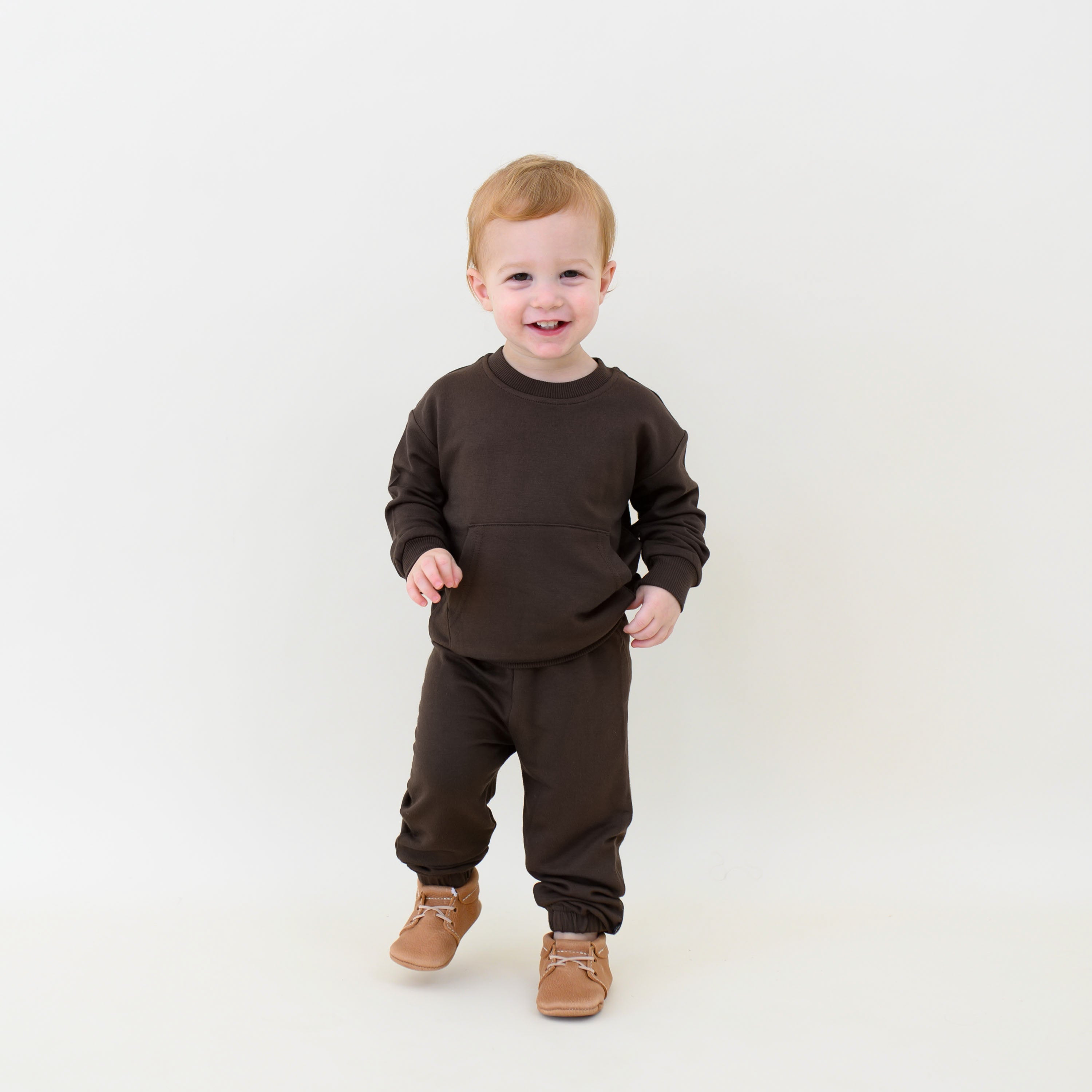 French Terry Jogger Set in Espresso