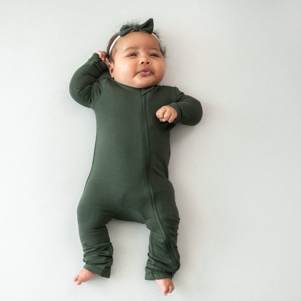 Zippered Romper in Fir