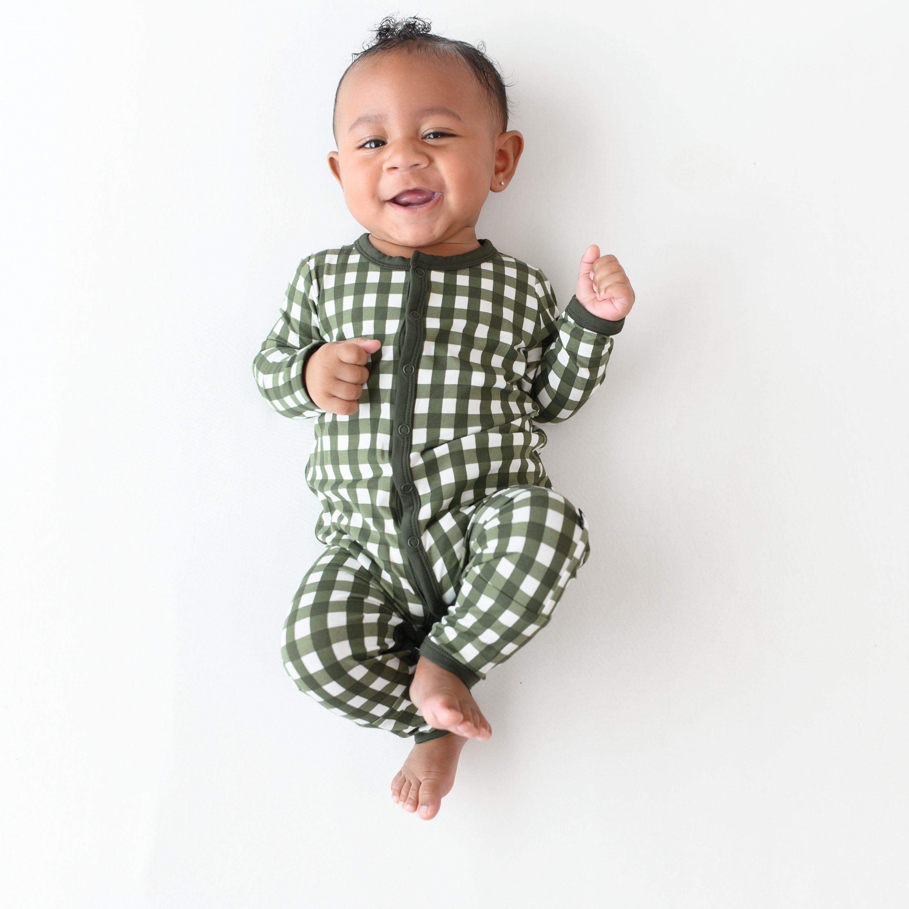 Romper in Gingham Fir - Image 5