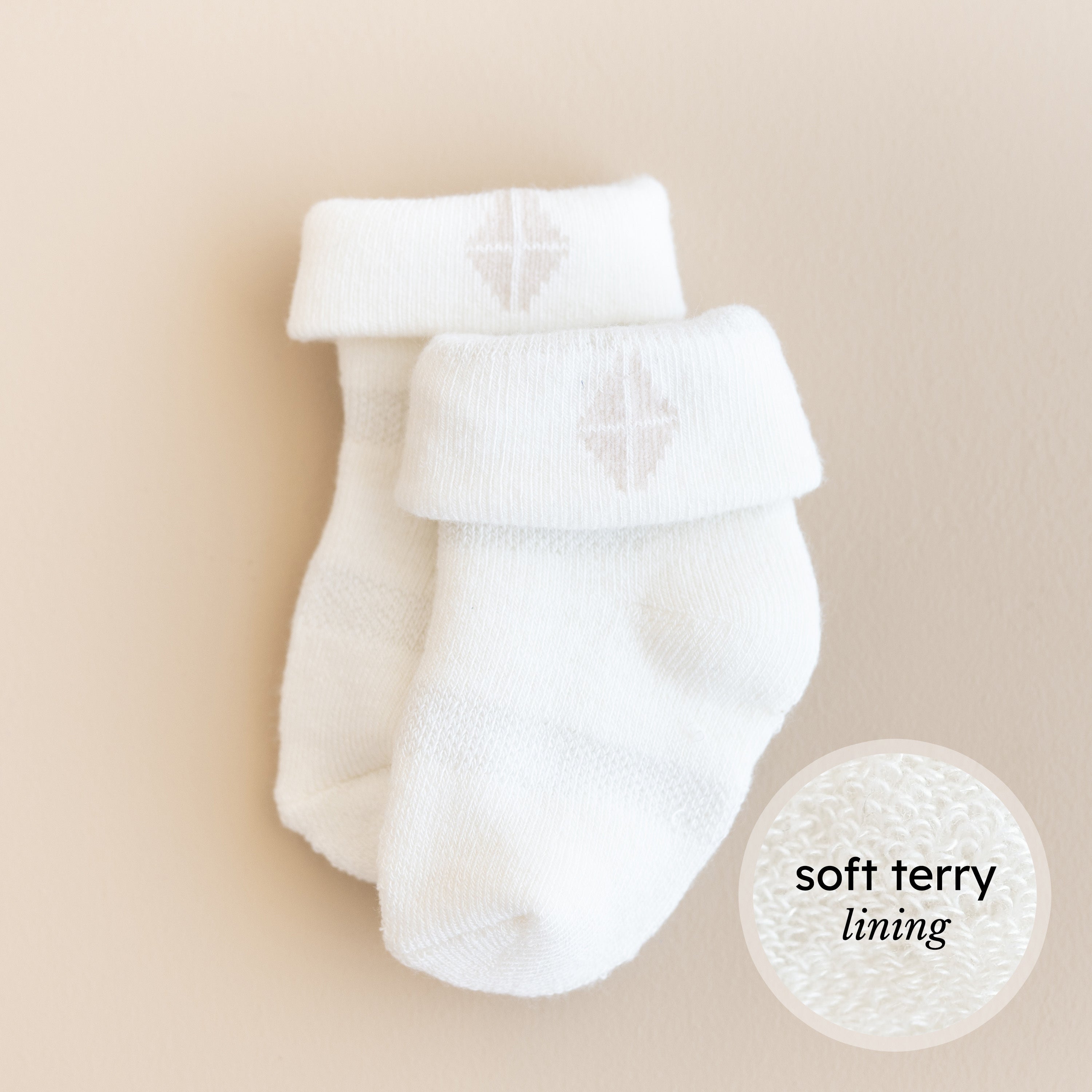 Baby 3-Pack Socks in Cloud - Image 2