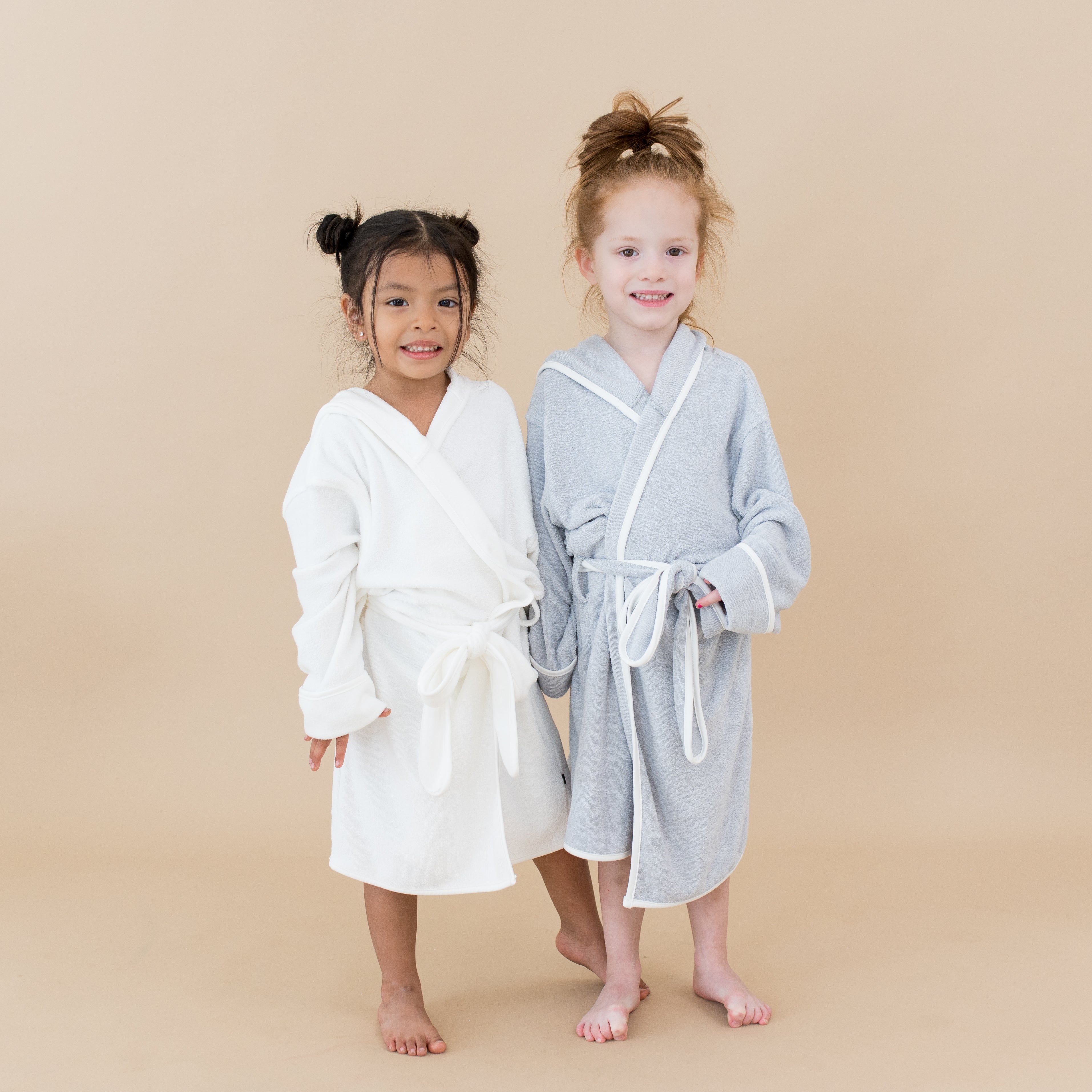 Hooded Bath Robe in Cloud - Image 3