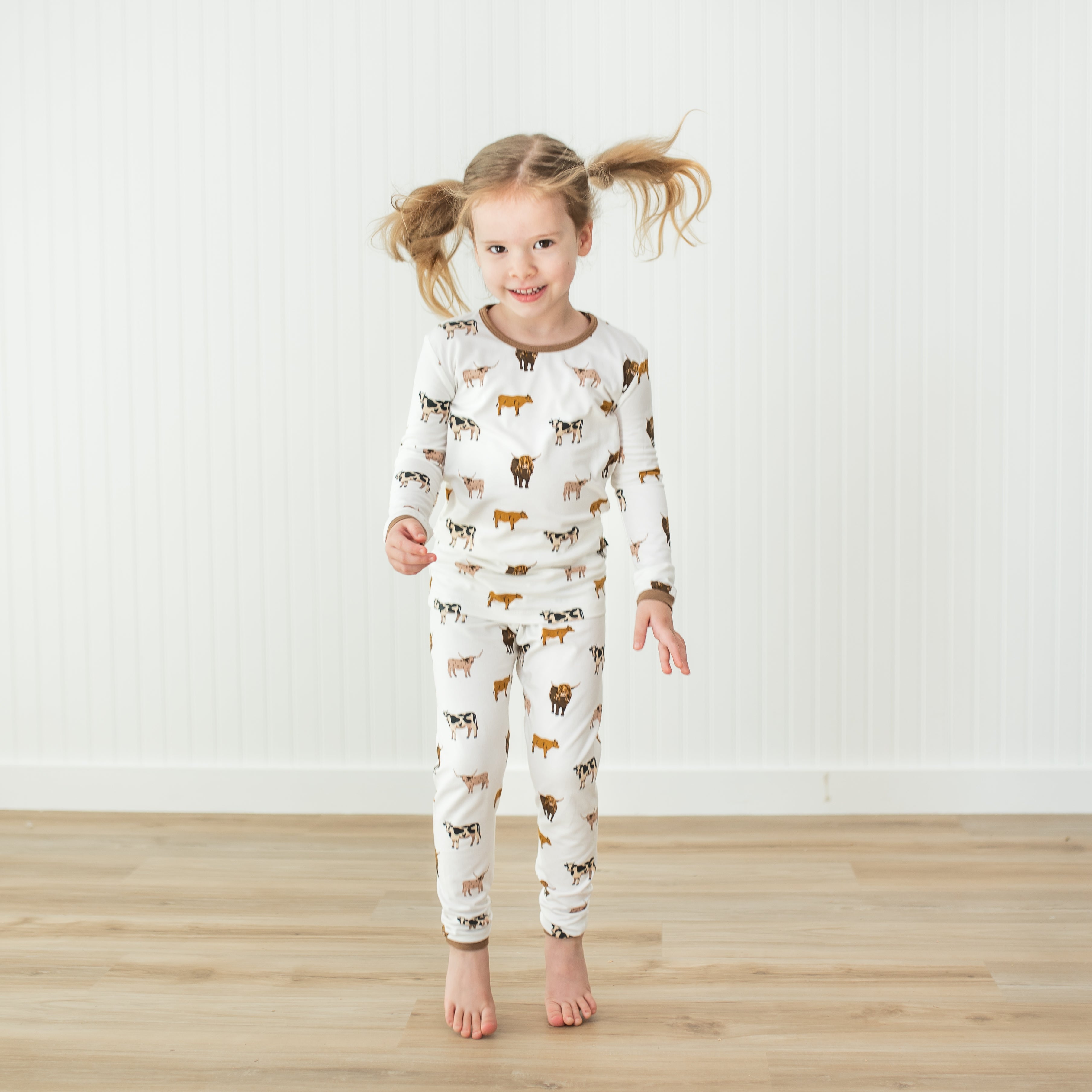 Long Sleeve Pajamas in Moo - Image 4