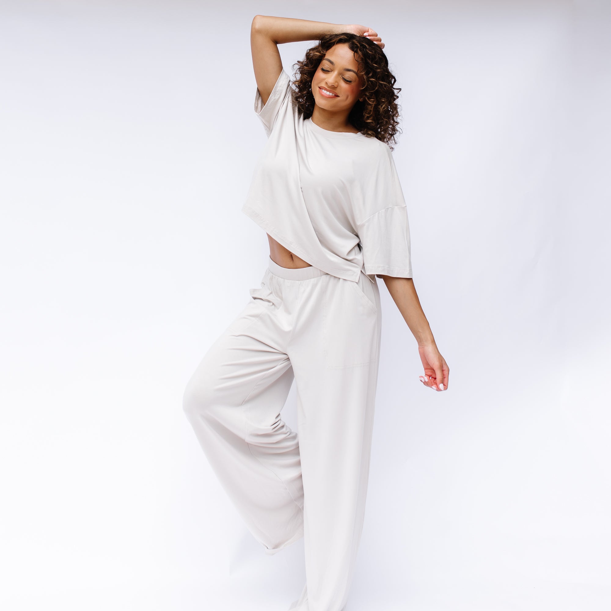 Women's Short Sleeve Tee in Oat - Image 5