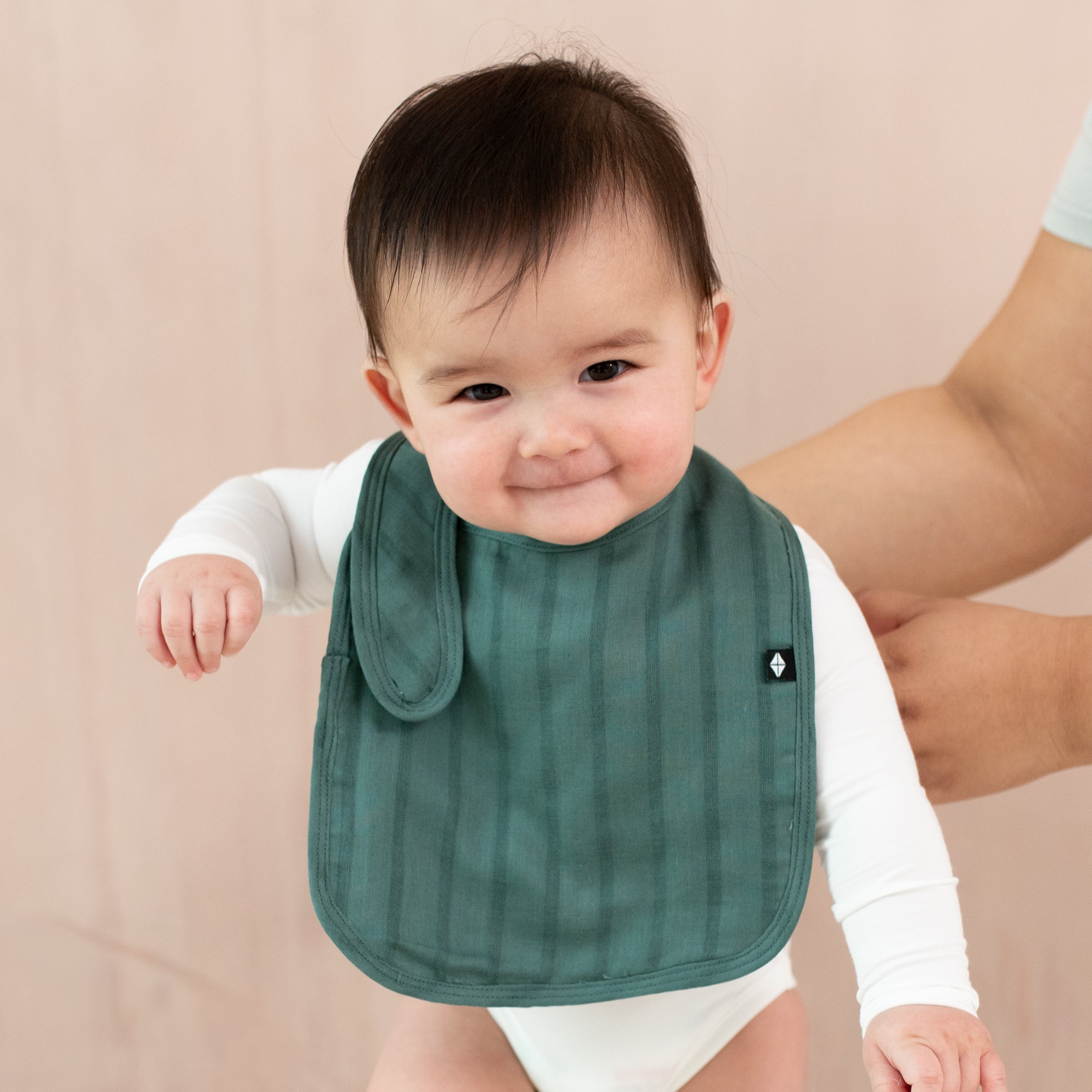 Bamboo Muslin Bib in Pine - Image 4