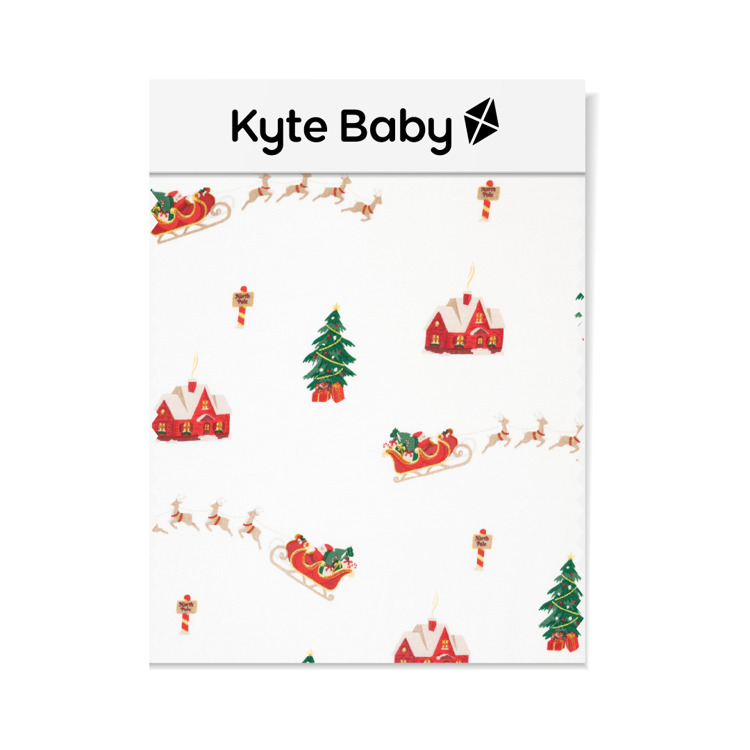 Long Sleeve Toddler Crew Neck Tee in Santa Sleigh - Image 5