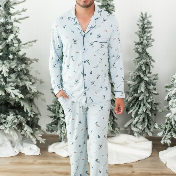 Men's Long Sleeve Pajama Set in Ski