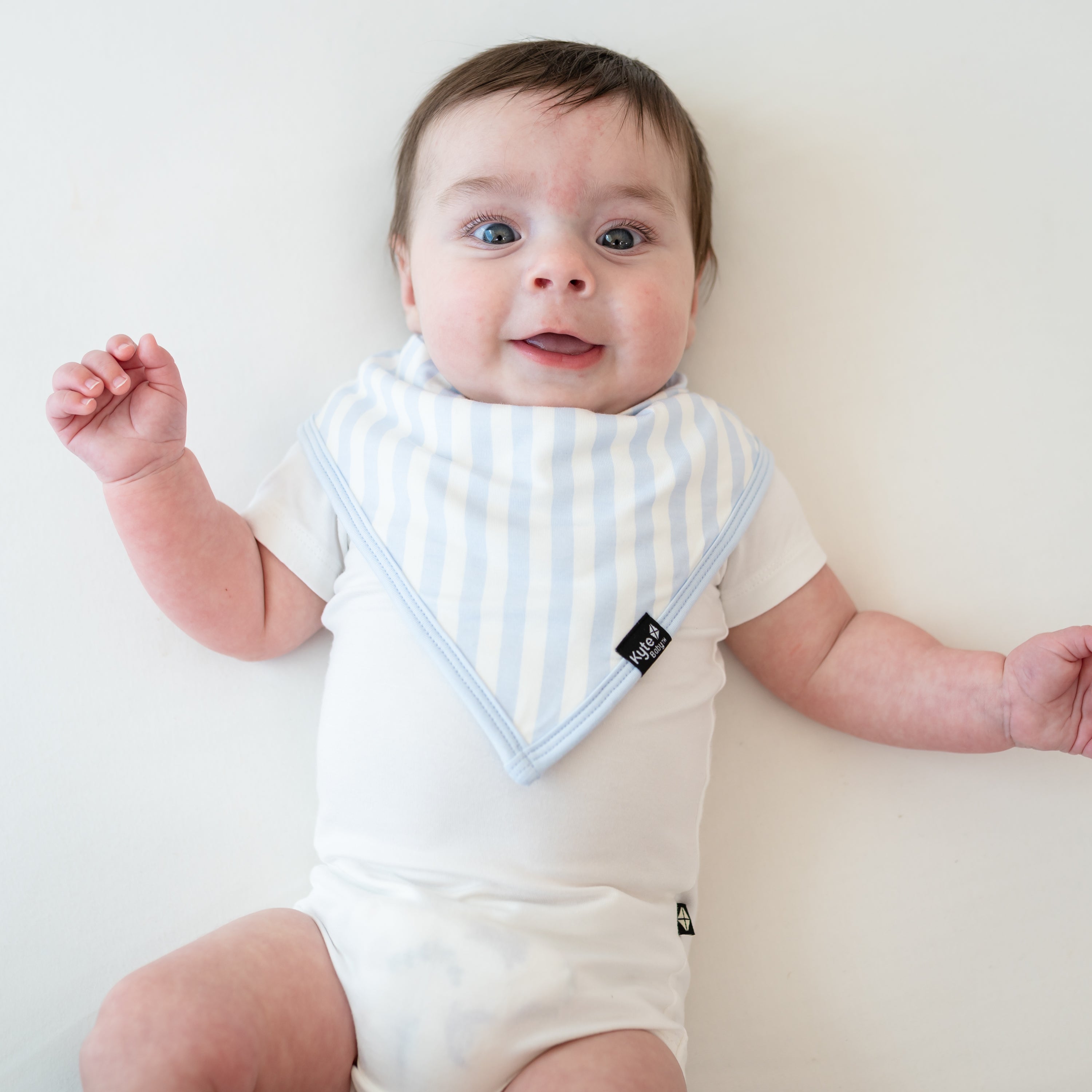 Bib in Small Mist Stripe