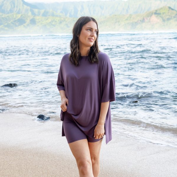 Women’s Biker Short Set in Currant