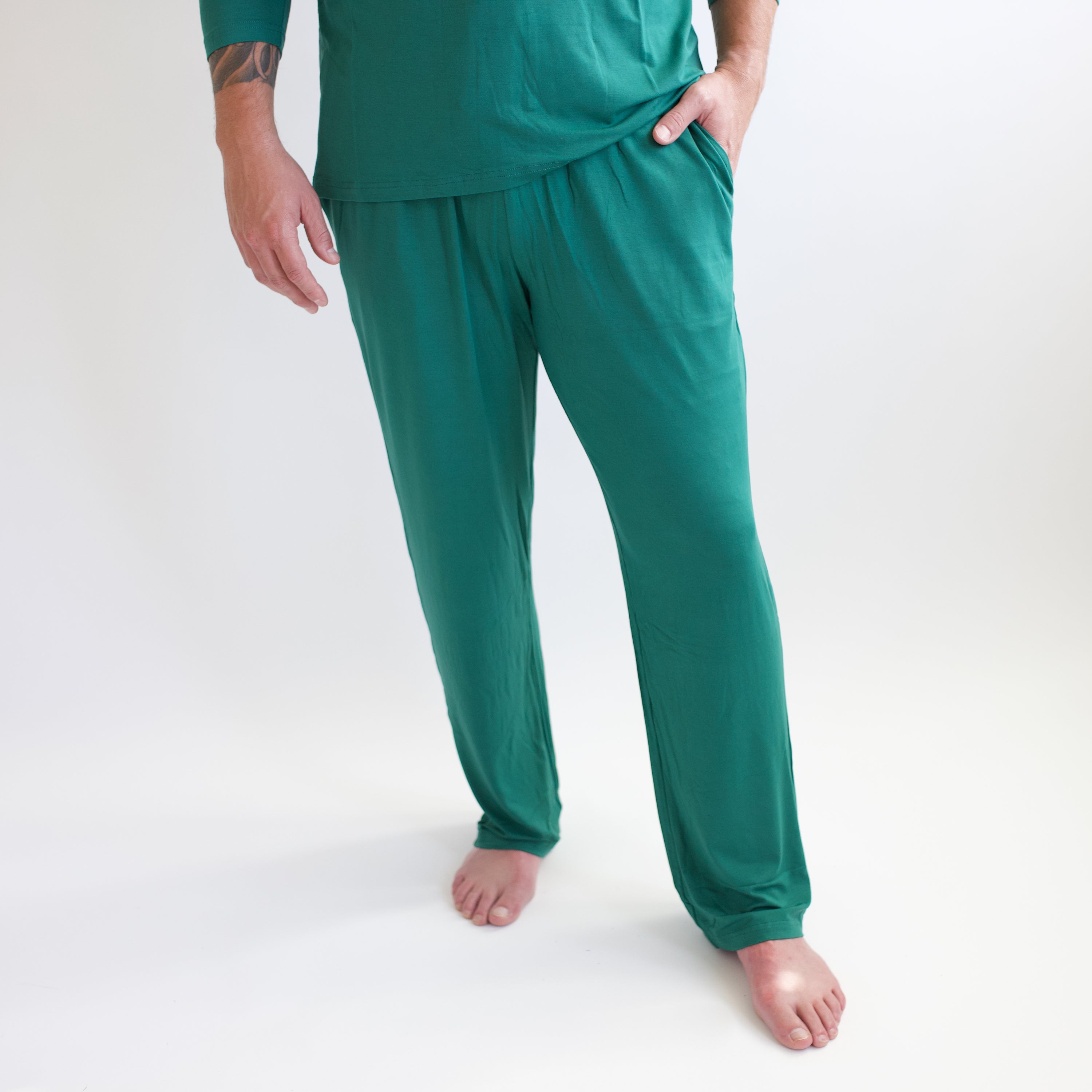 Men's Lounge Pants in Emerald - Image 3