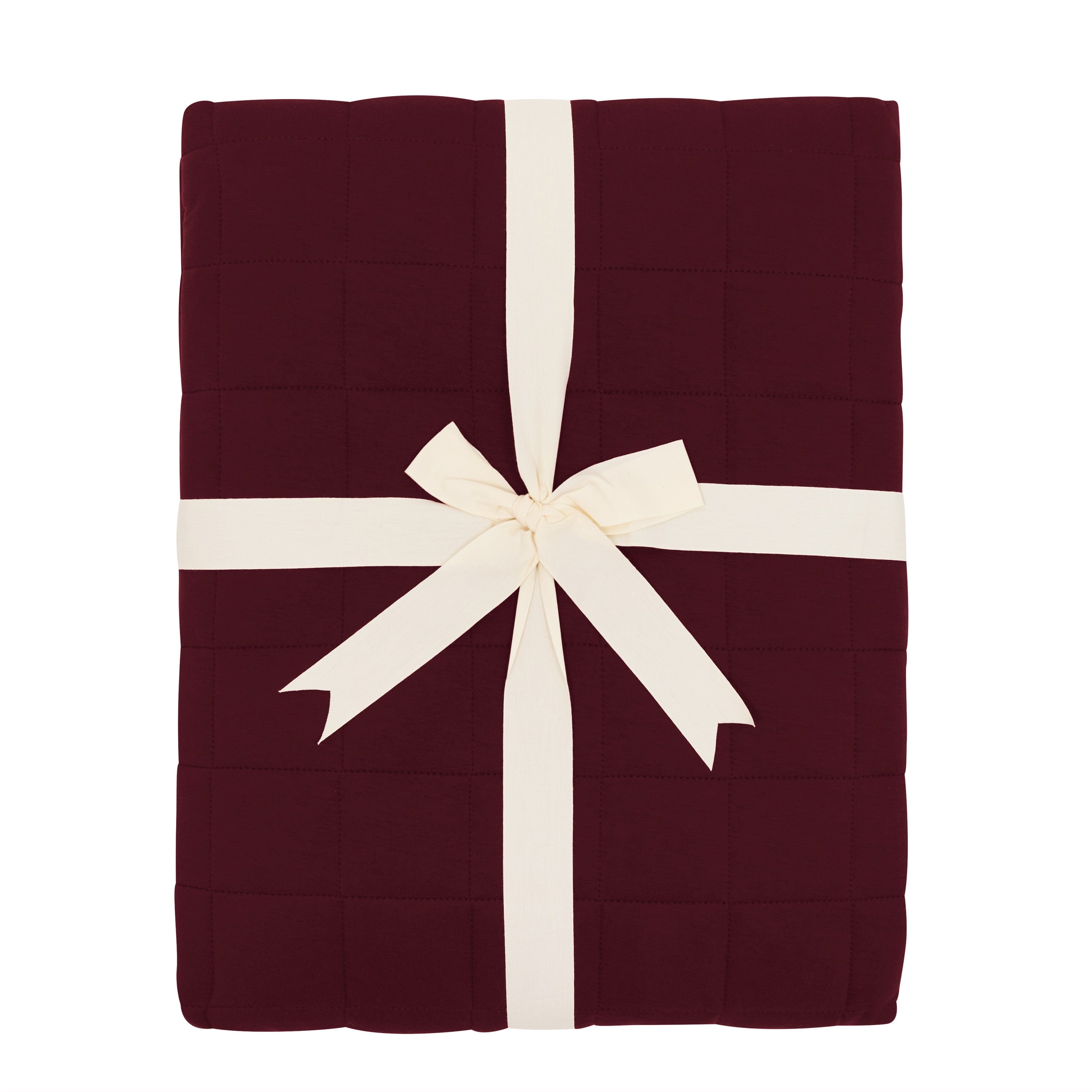 Adult Quilted Blanket in Burgundy 2.5 - Image 2
